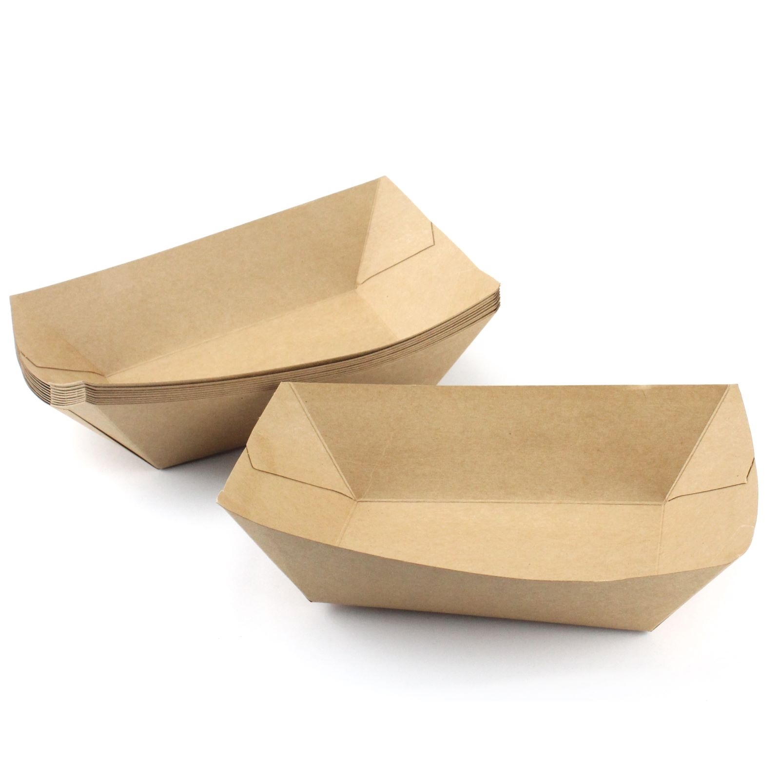 Brown Kraft Paper Snack Trays (Pack of 10)