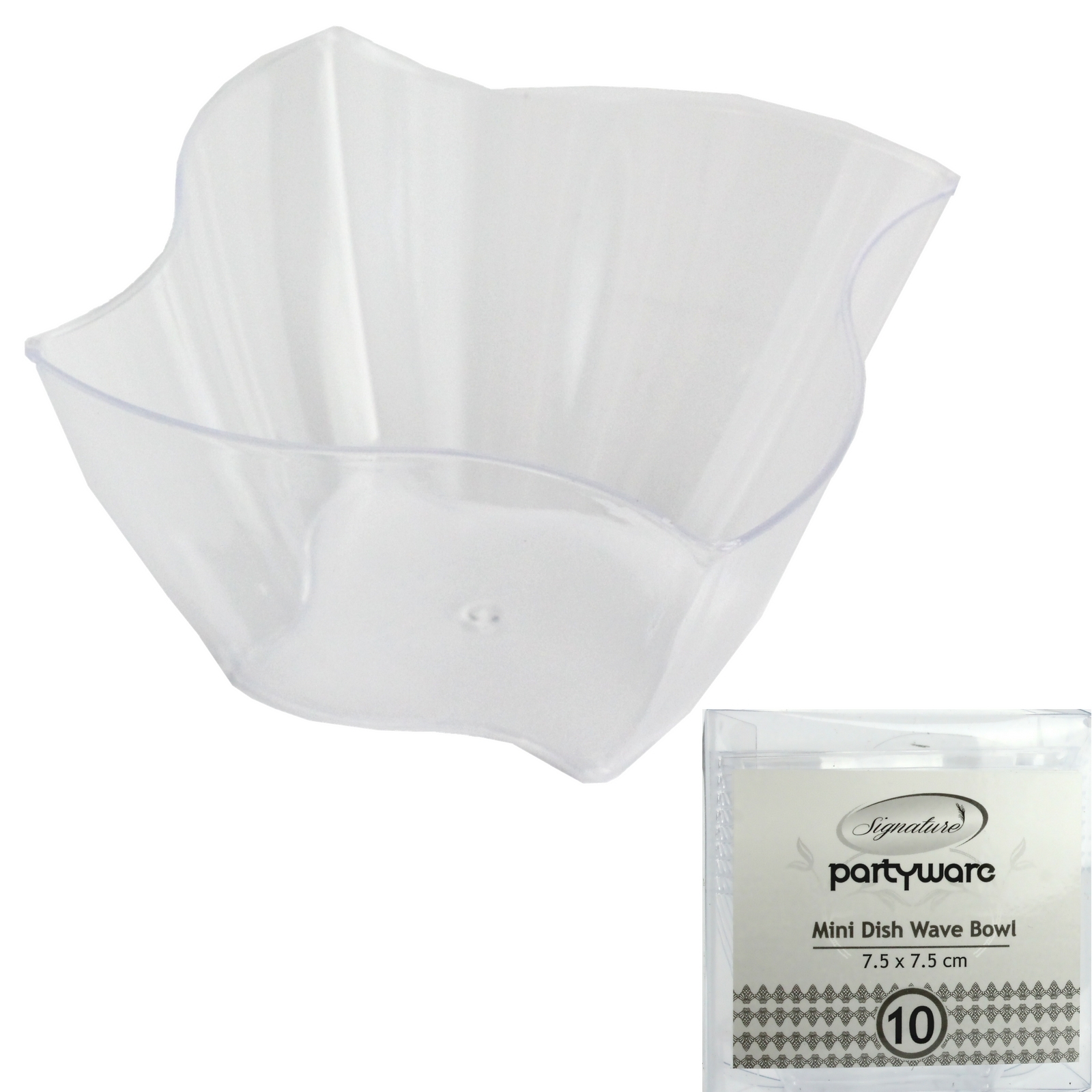 Mini Wave Shape Cocktail Bowls (Pack of 10)