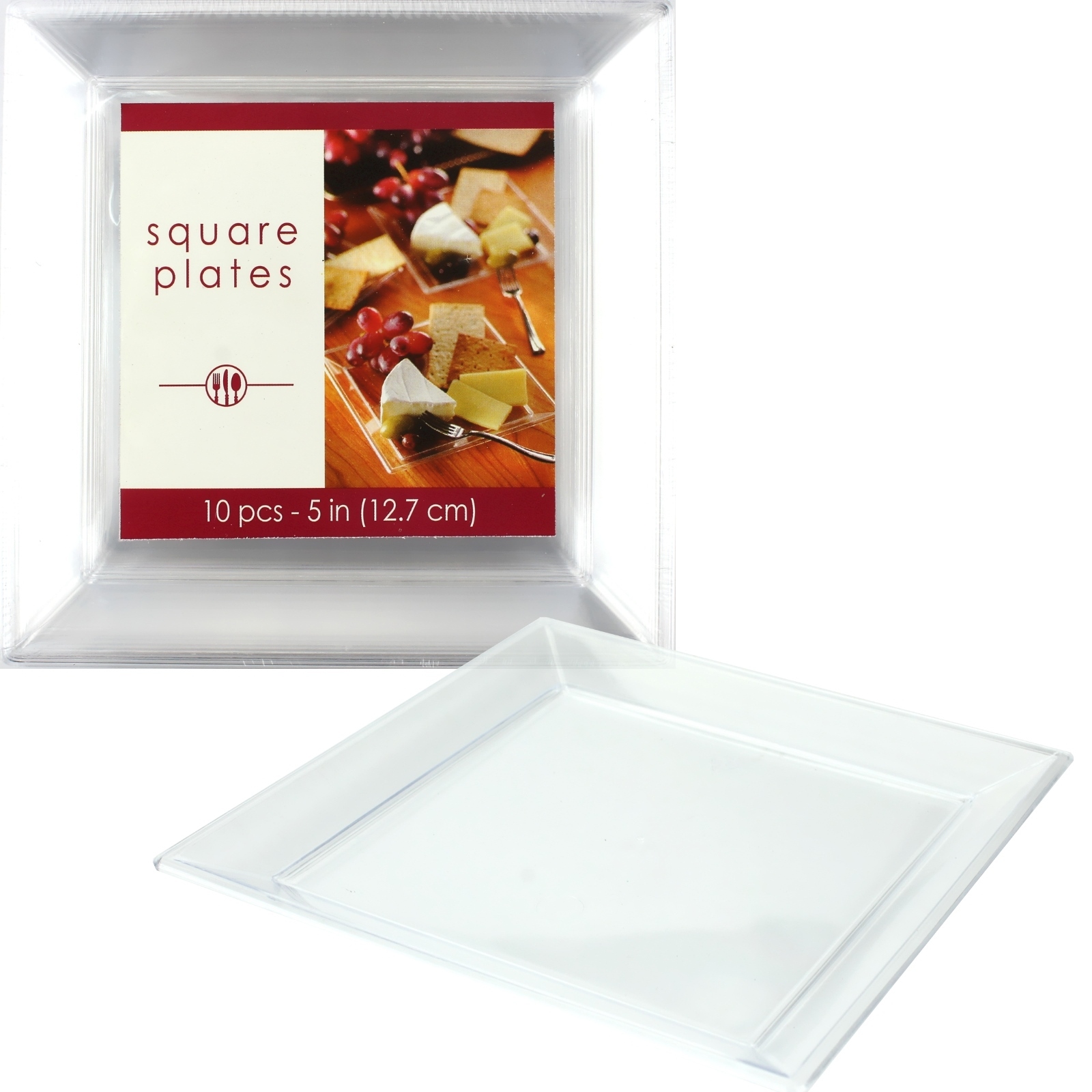 Mini Square Plates (Pack of 10)