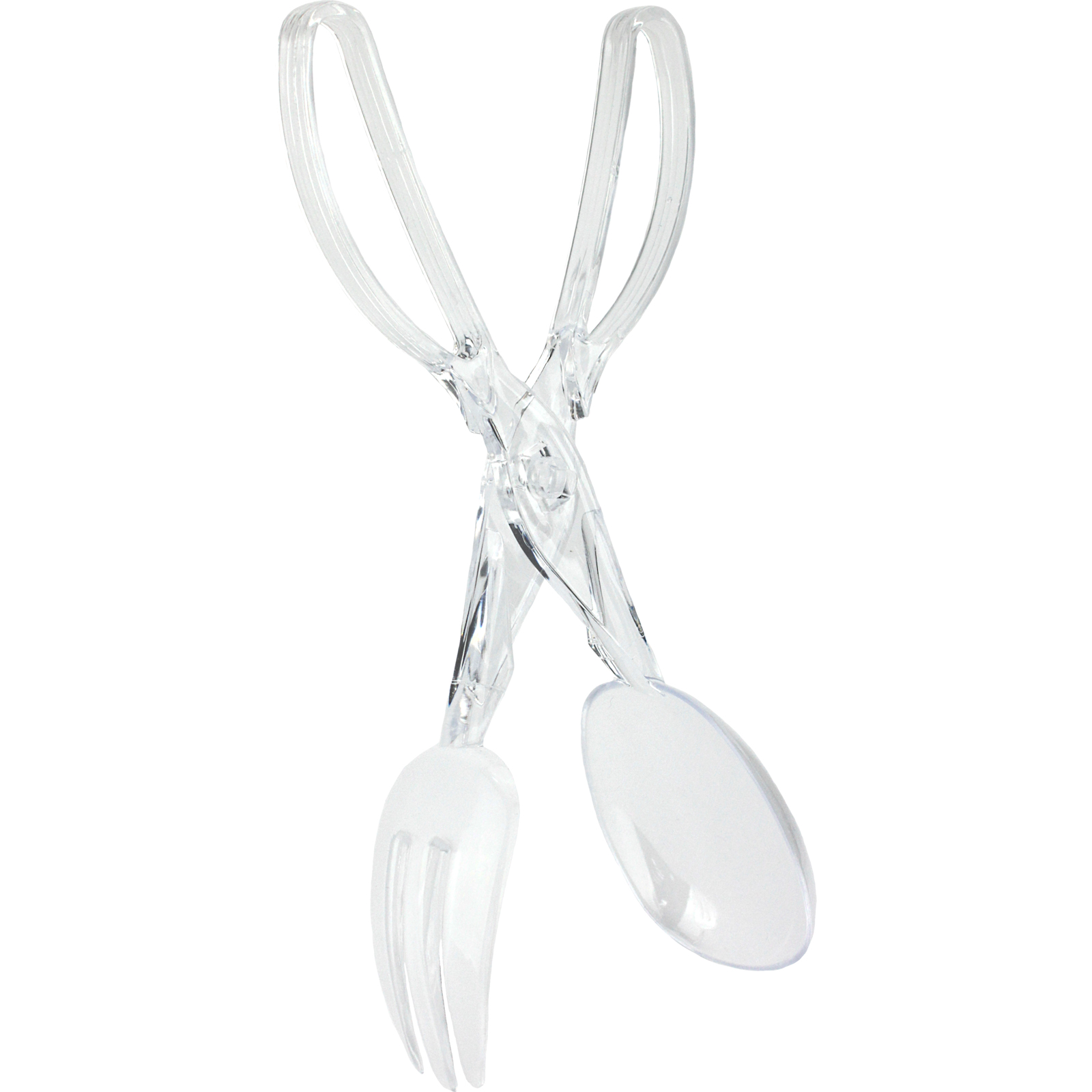 Clear Plastic Salad Scissor Tongs 28.5cm 