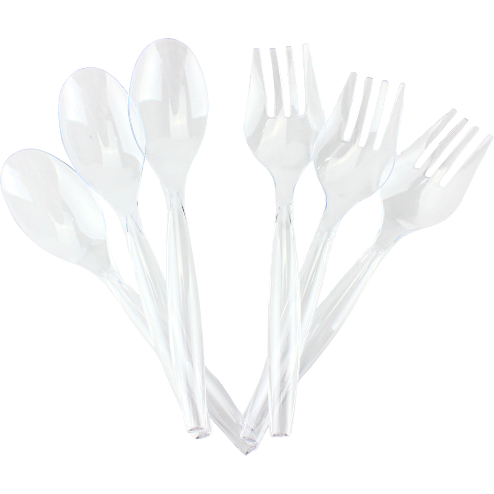 Clear Plastic Salad Servers (6 Pieces) 