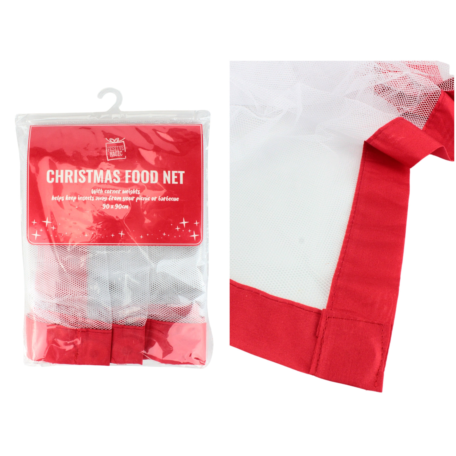 Festive Weighted Food Cover 90cm 