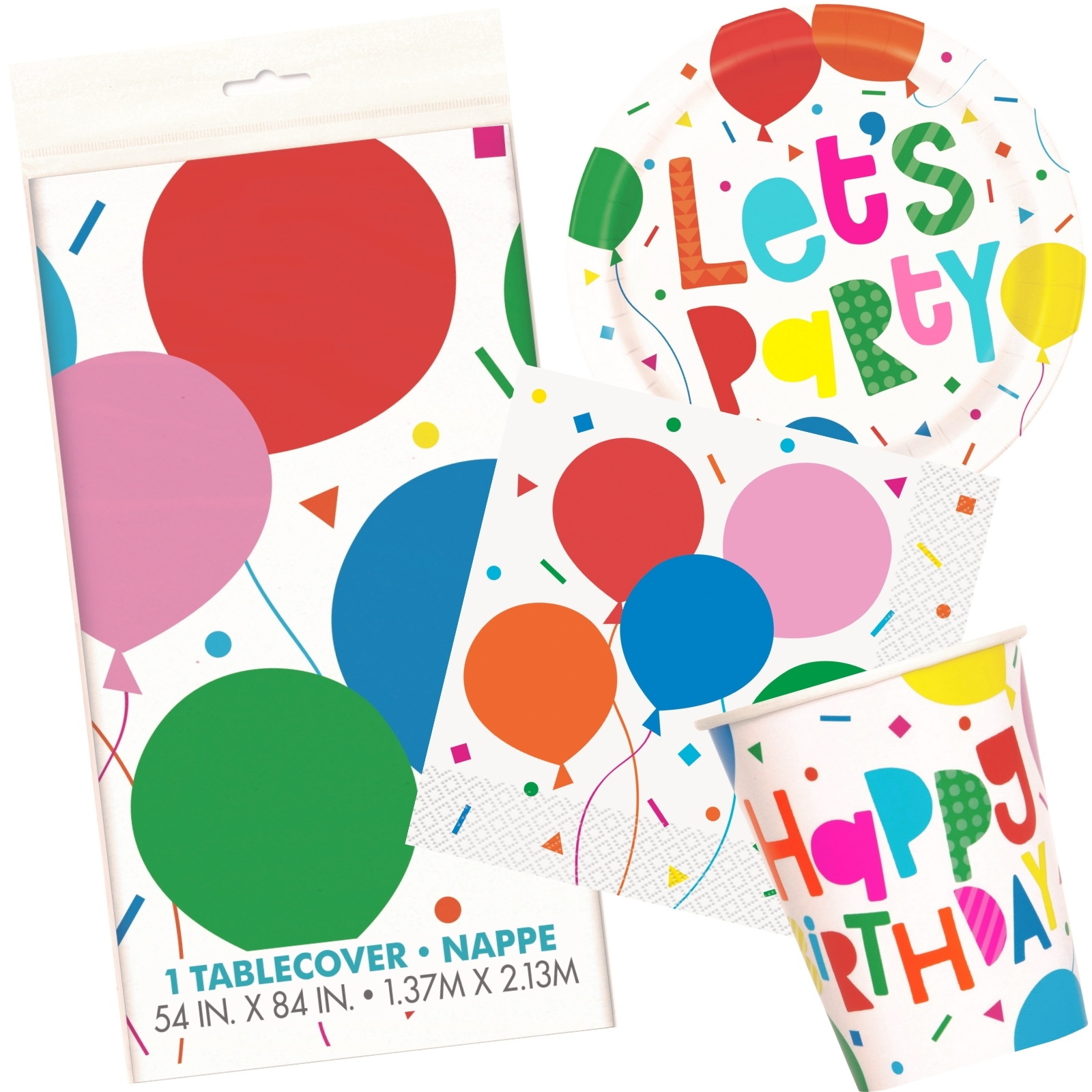 Colourful Balloons Party Pack (For 8 Guests)