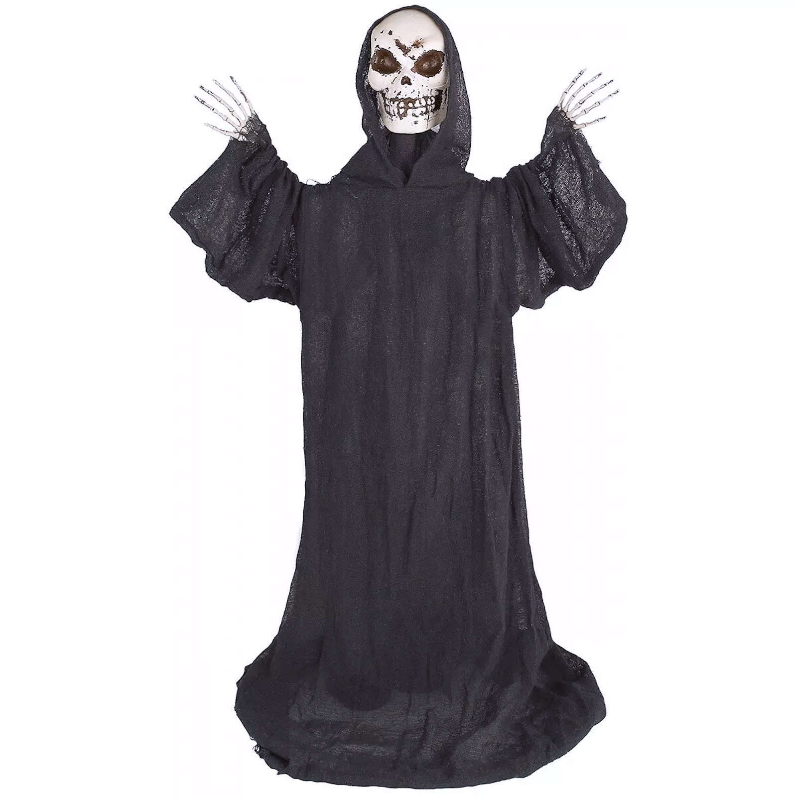 Scary Standing Black Robe Reaper Prop
