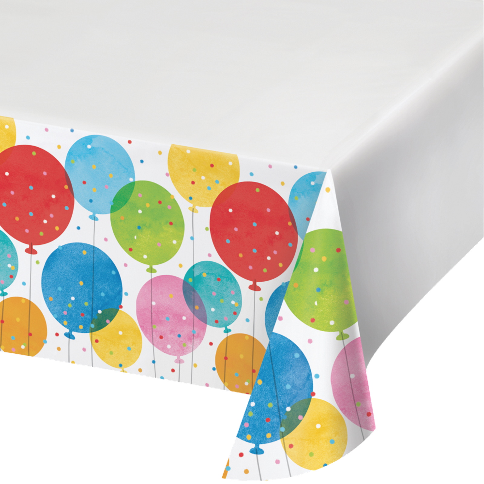 Confetti Balloons Plastic Tablecloth