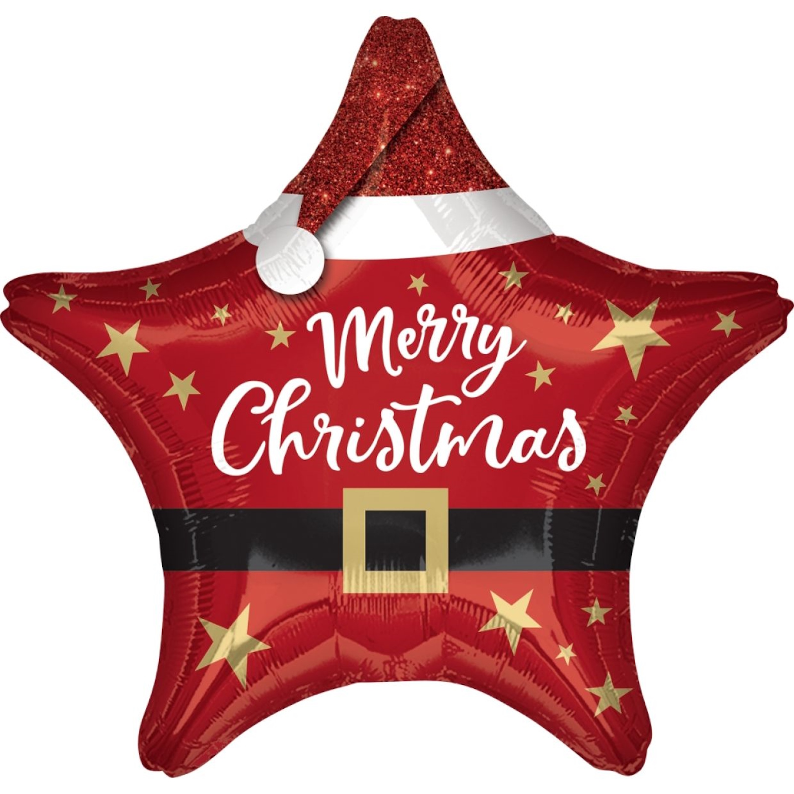 Merry Christmas Santa Star Shaped Foil Balloon 