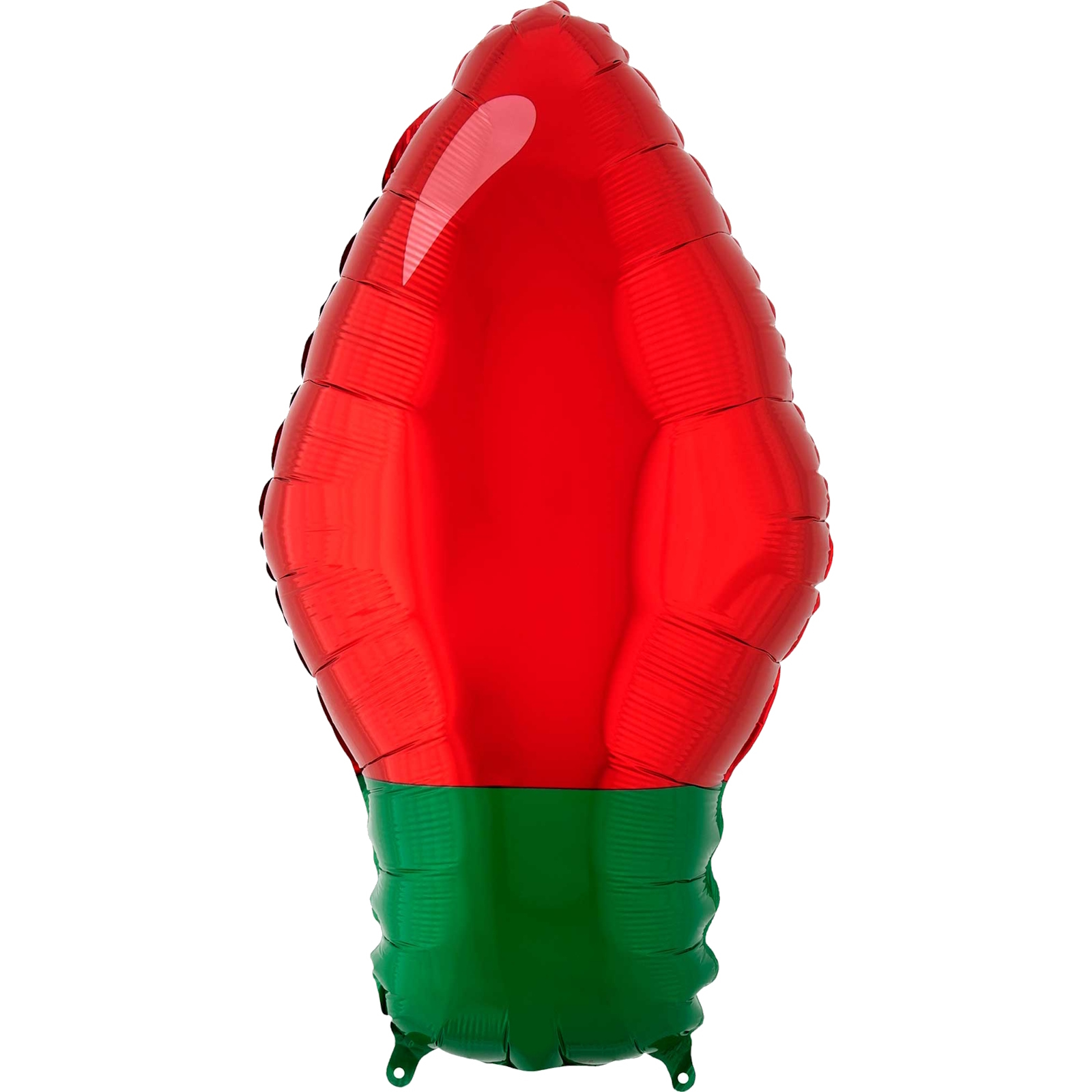 Red Christmas Light Bulb Foil Balloon 55cm
