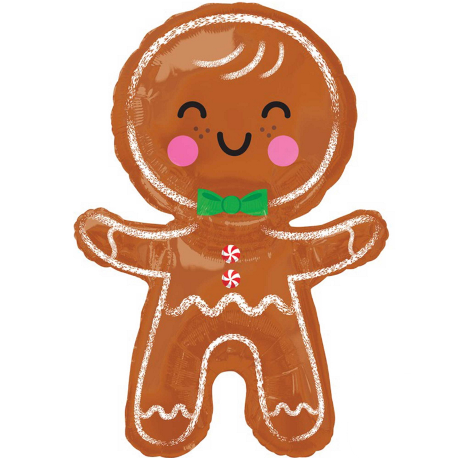 Happy Gingerbread Man Supershape Foil Balloon 78cm