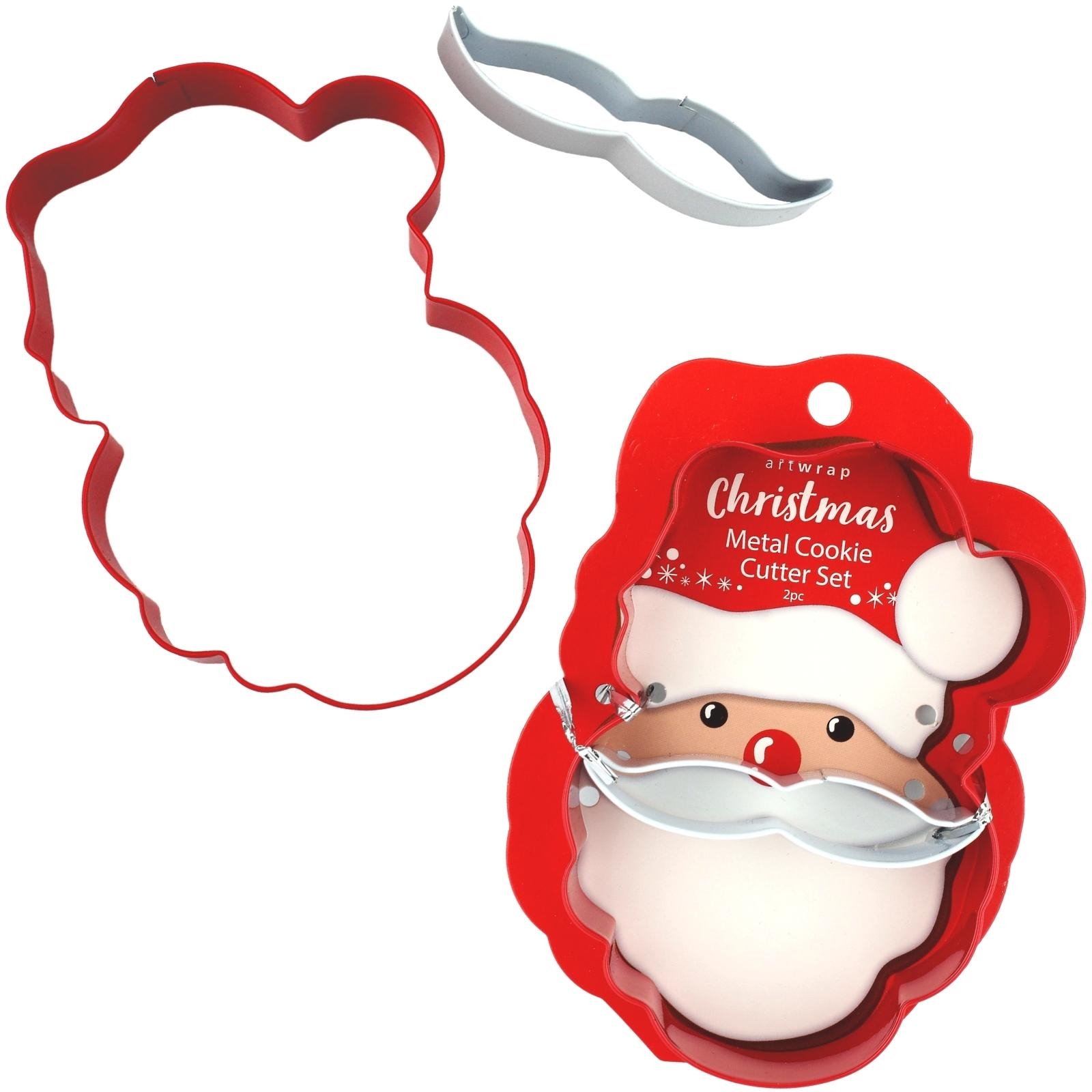 Santa & Moustache Cookie Cutter Set (2 pieces)