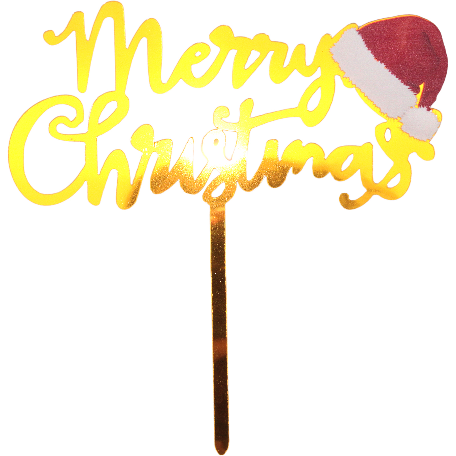 Gold Merry Christmas Cake Topper