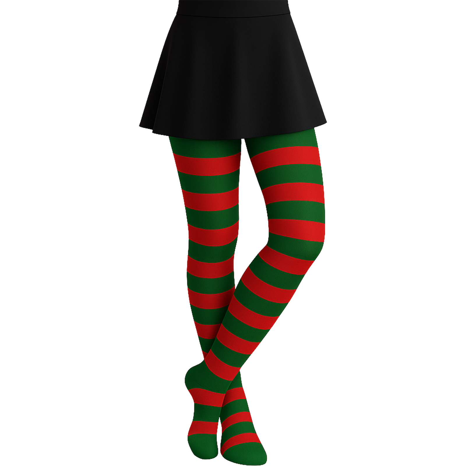 Green and Red Striped Stockings 