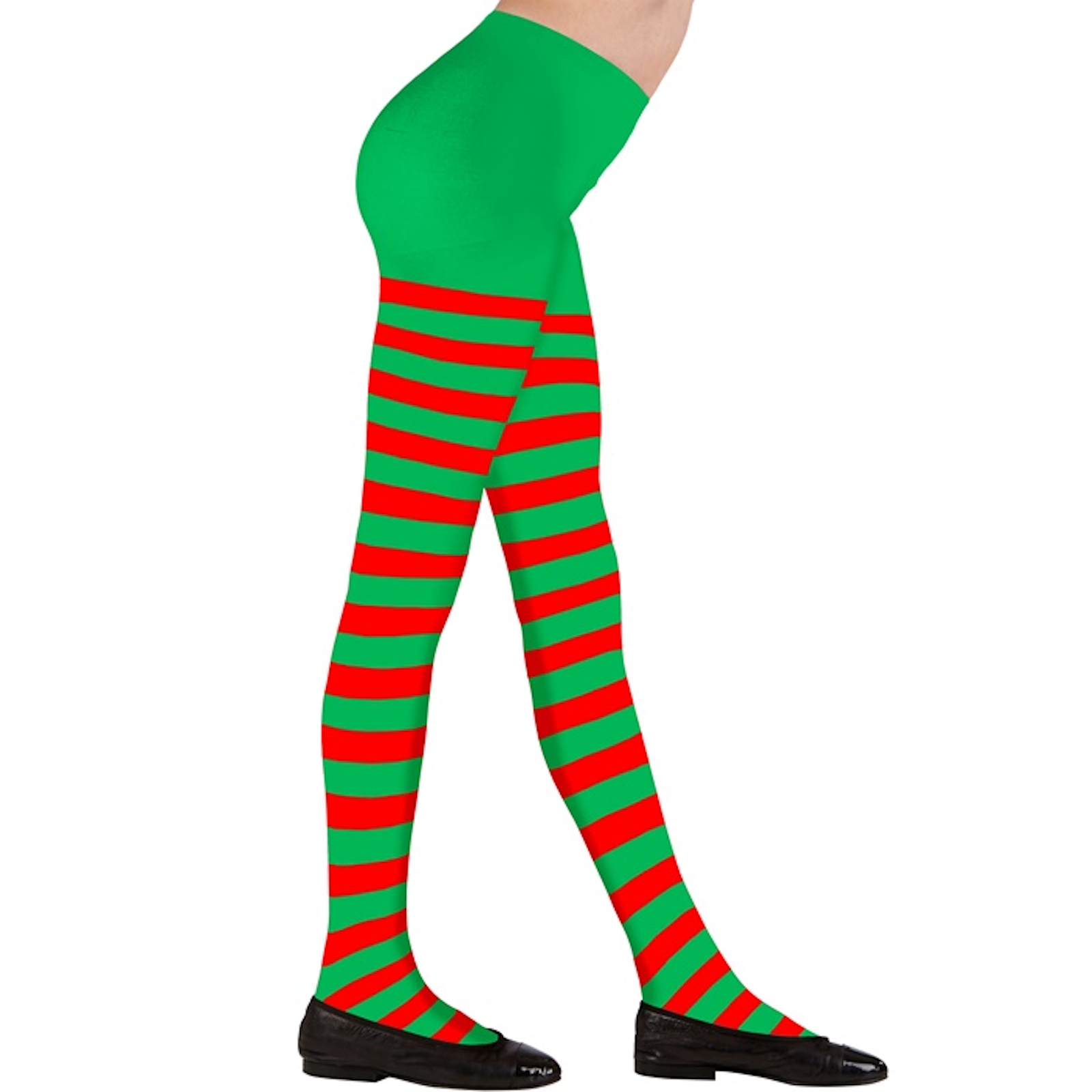 Kids Green and Red Striped Stockings
