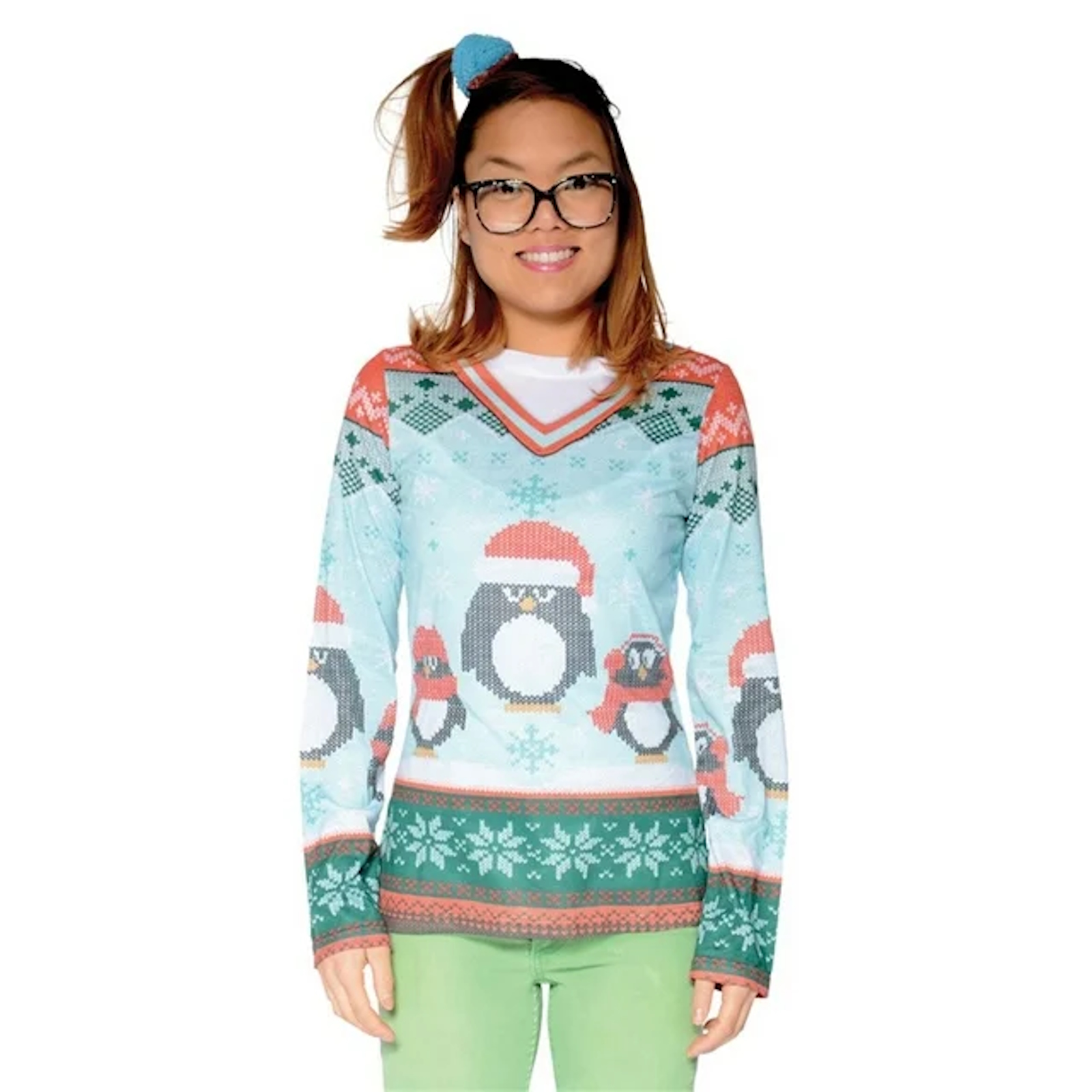 Ugly Ladies Winter Penguin Christmas Adult Shirt XL