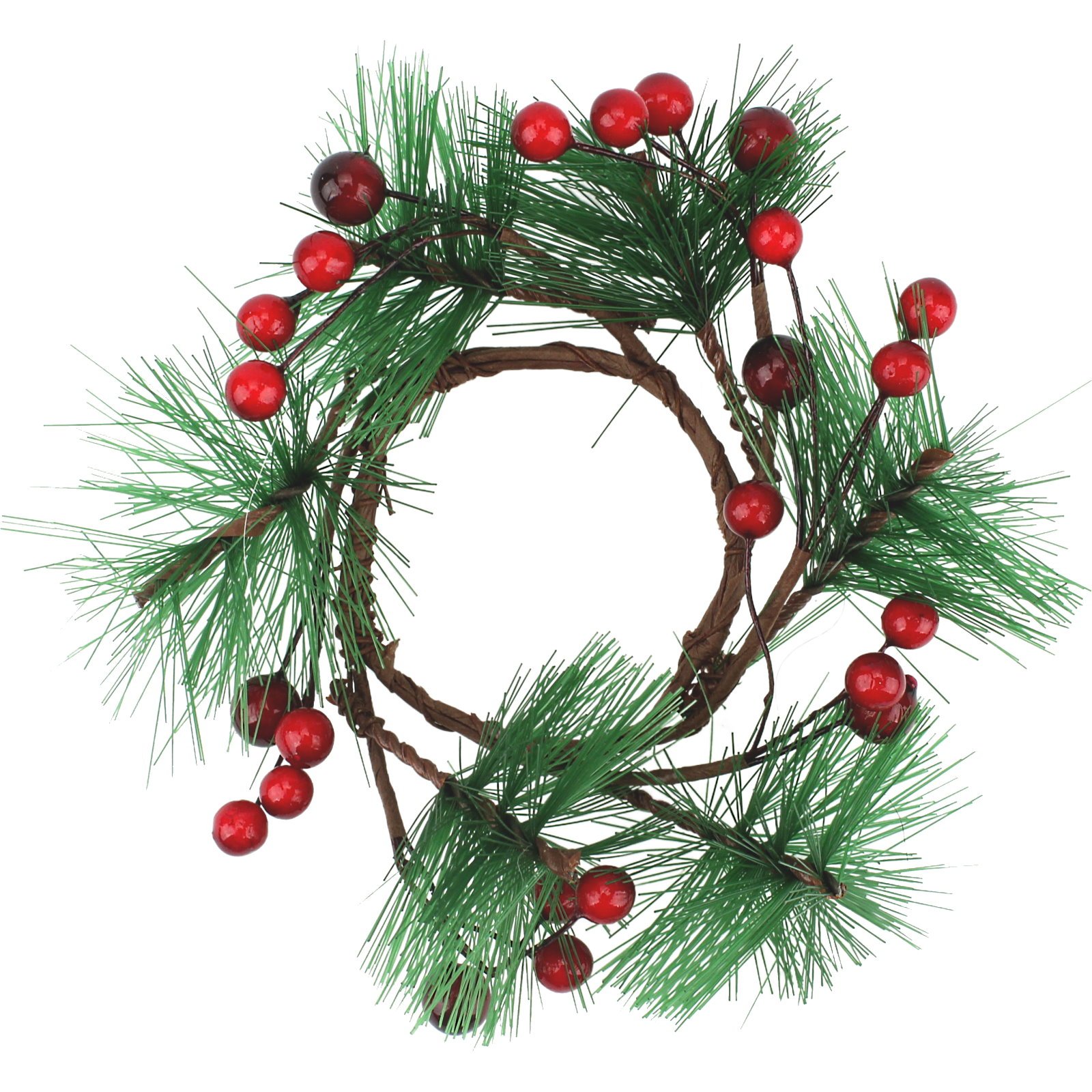 Festive Berries Candle Wreath (Suits 5cm Pillar Candle)