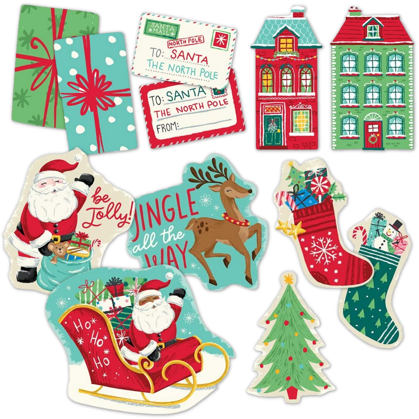 Christmas North Pole Cutout Wall Decorations (Pack of 12)