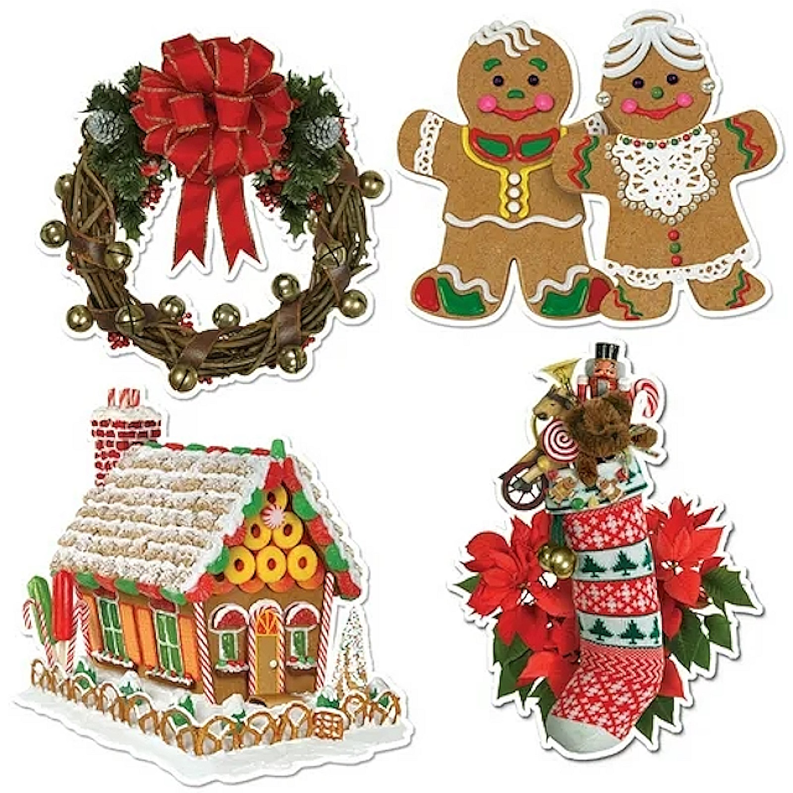 Home For Christmas Cutout Wall Decorations (Pack of 4) 
