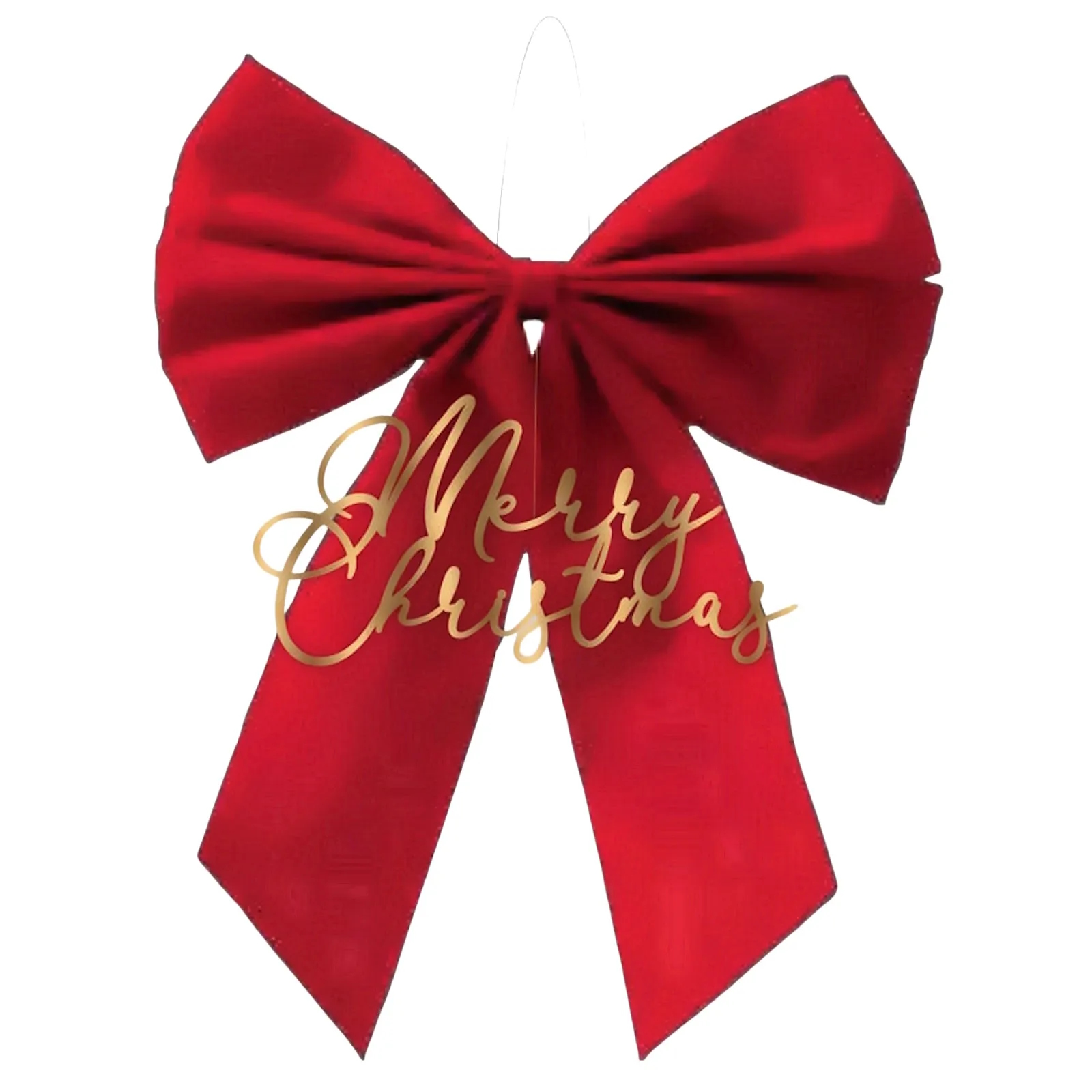 Decorative Red Merry Christmas Bow
