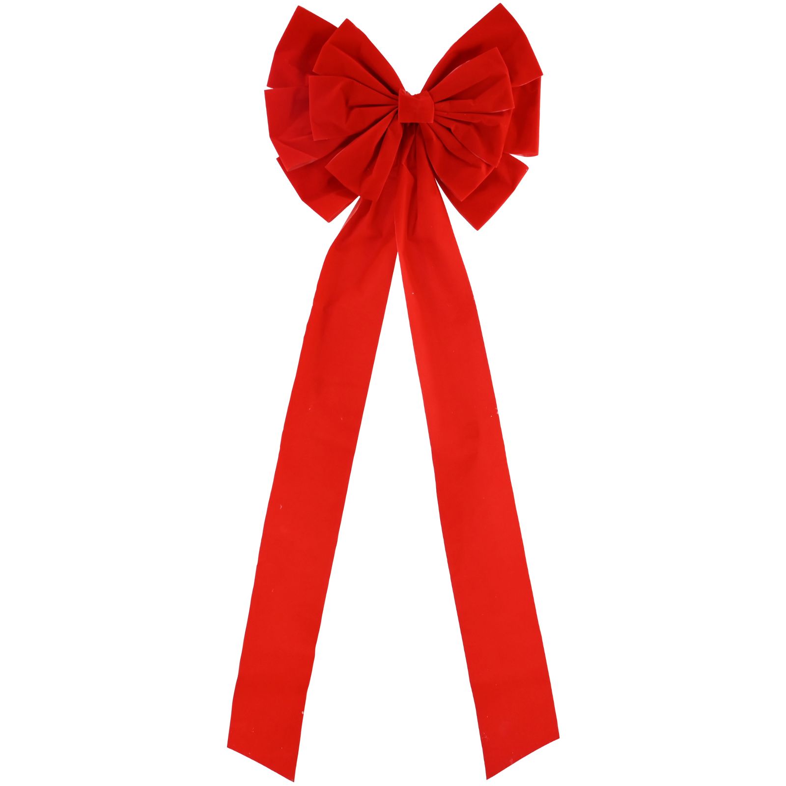 Giant Red Faux Velvet Bow Decoration