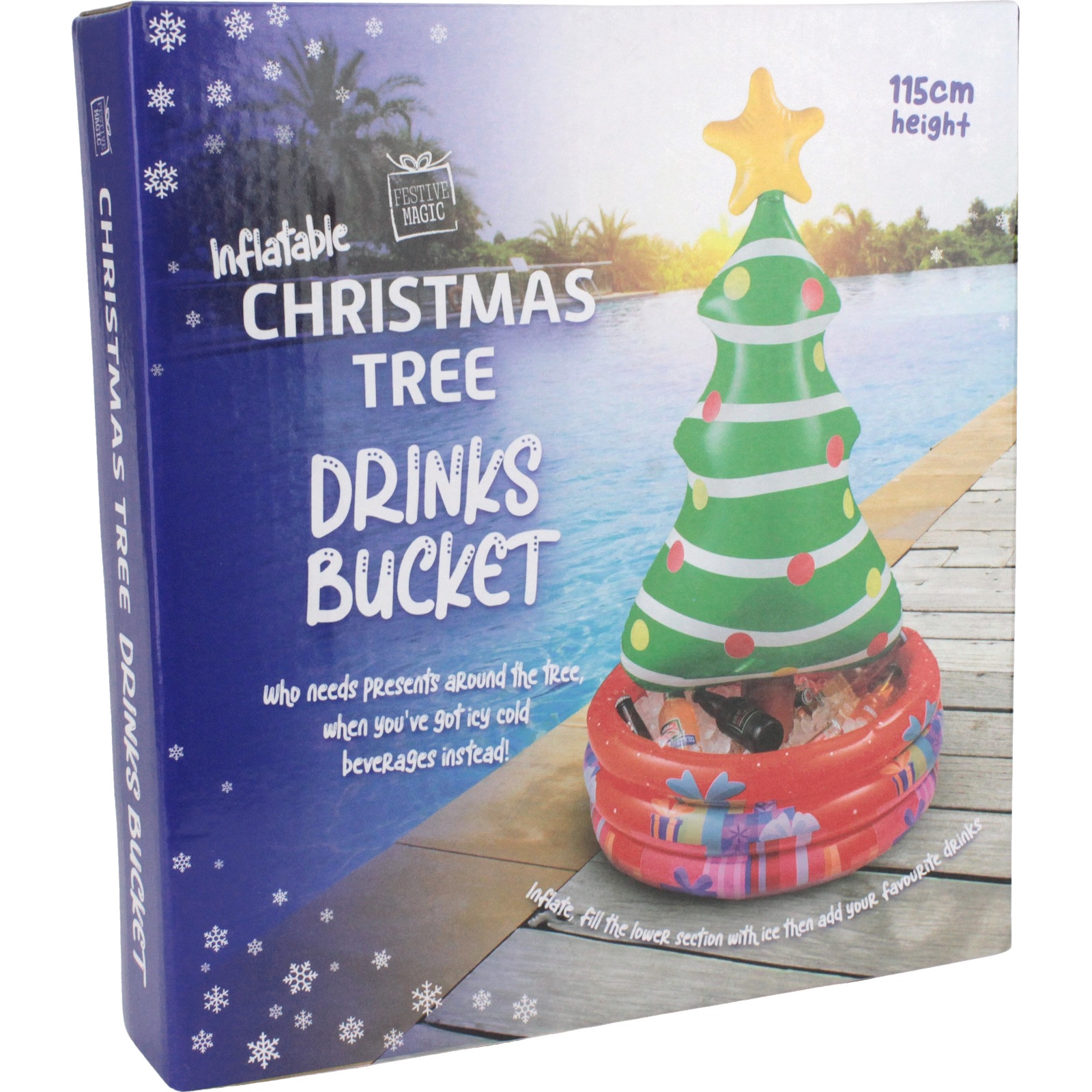 Inflatable Christmas Tree Drinks Cooler 115cm Christmas Occasion