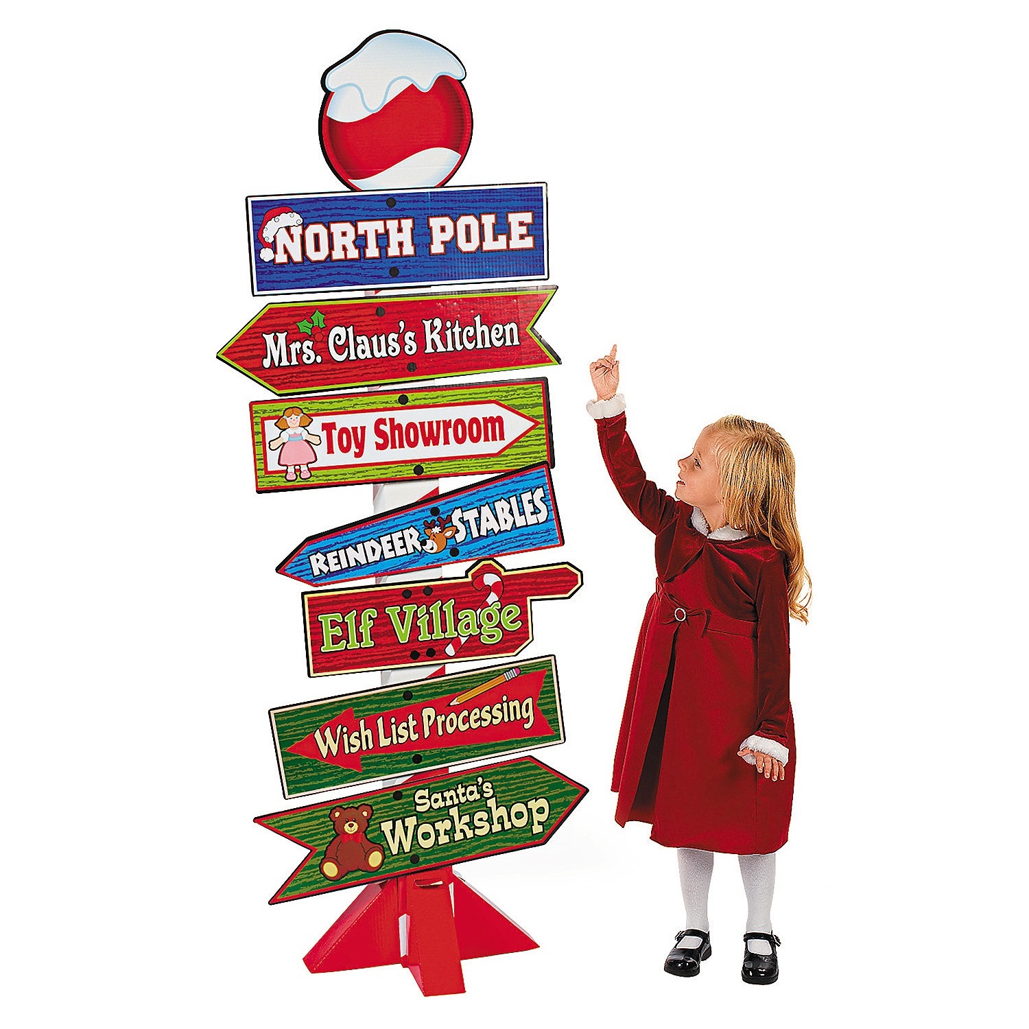 North Pole Directional Sign