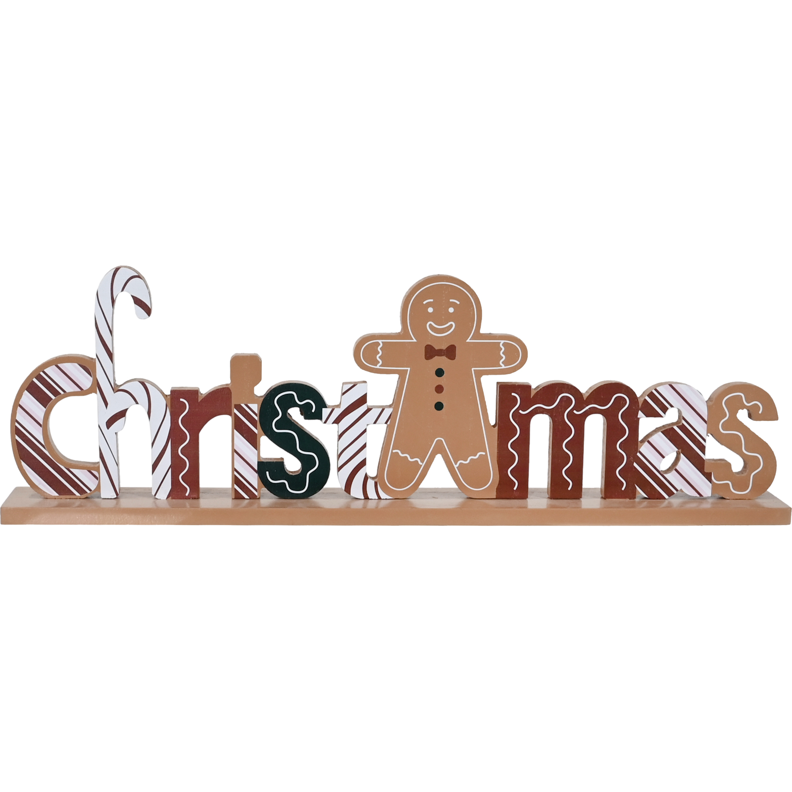 Wooden Gingerbread Christmas Sign
