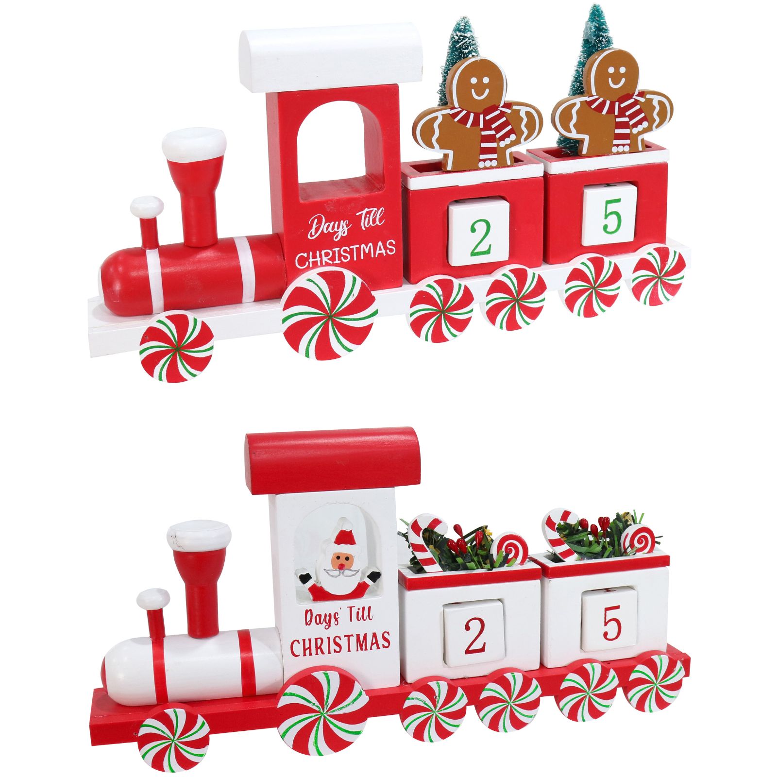 Wooden Lollipop Train Countdown Calendar Sign Assorted - Discount Party ...