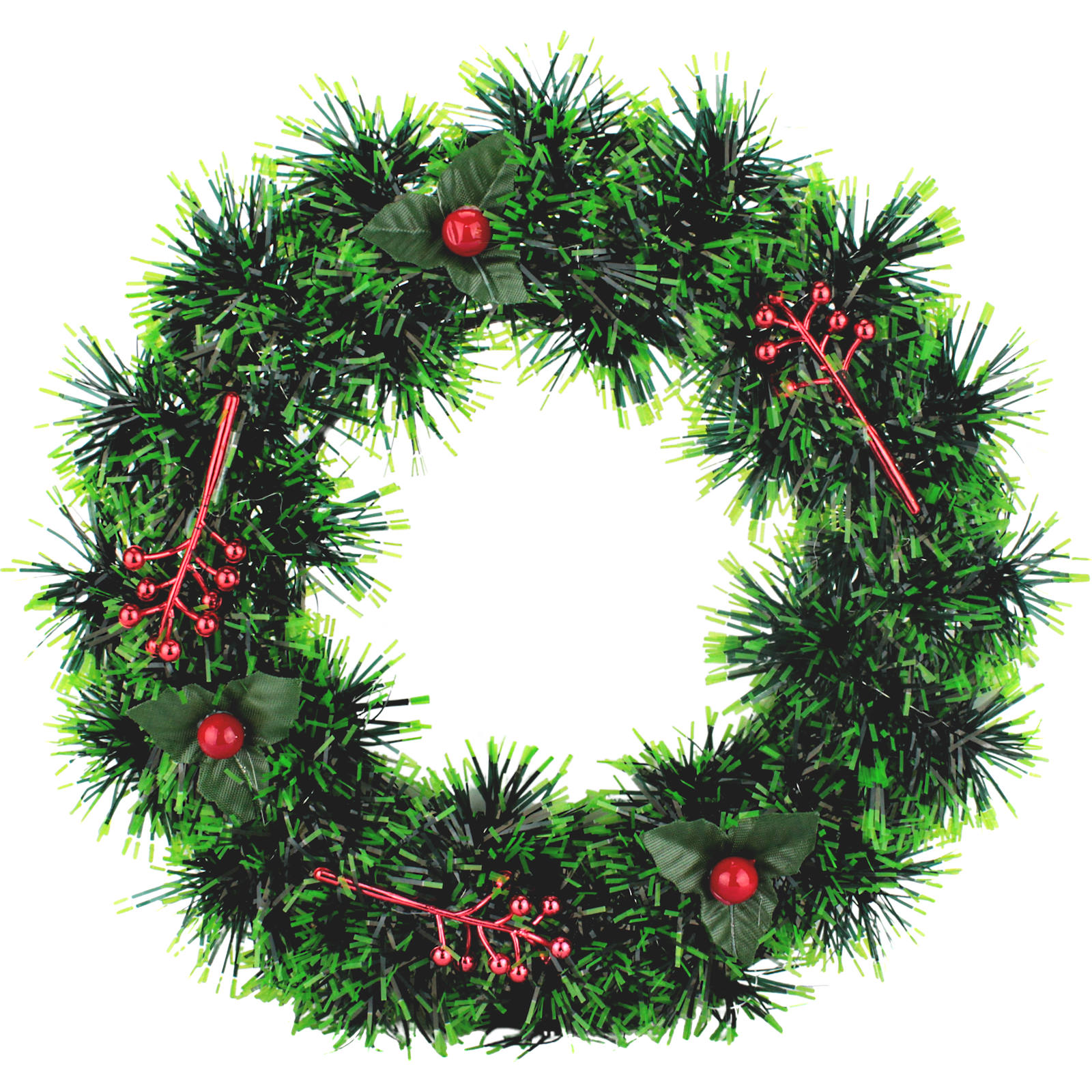 Festive Holly and Berries Small Christmas Wreath