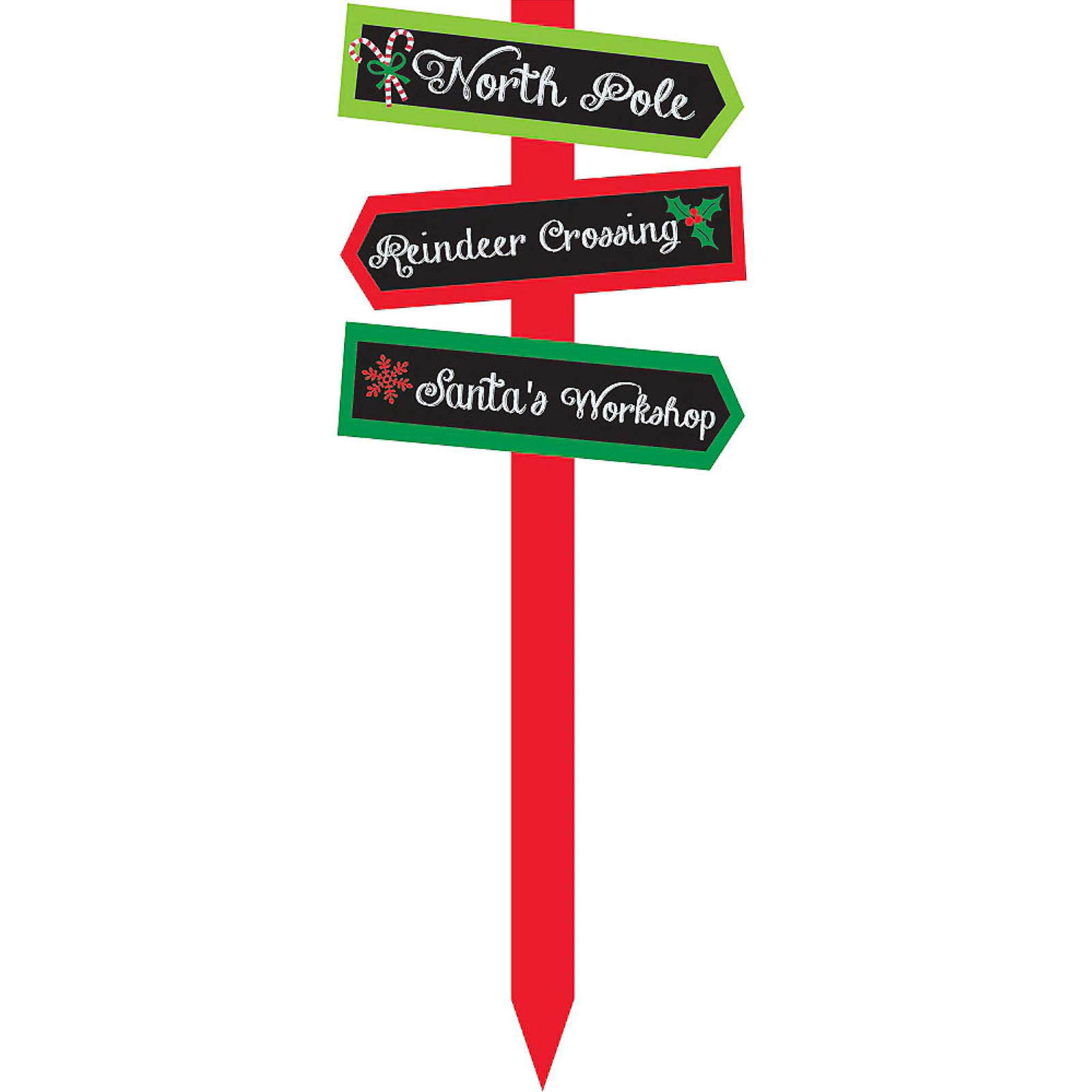 Christmas Directions Yard Stake Christmas Occasion & Event Party