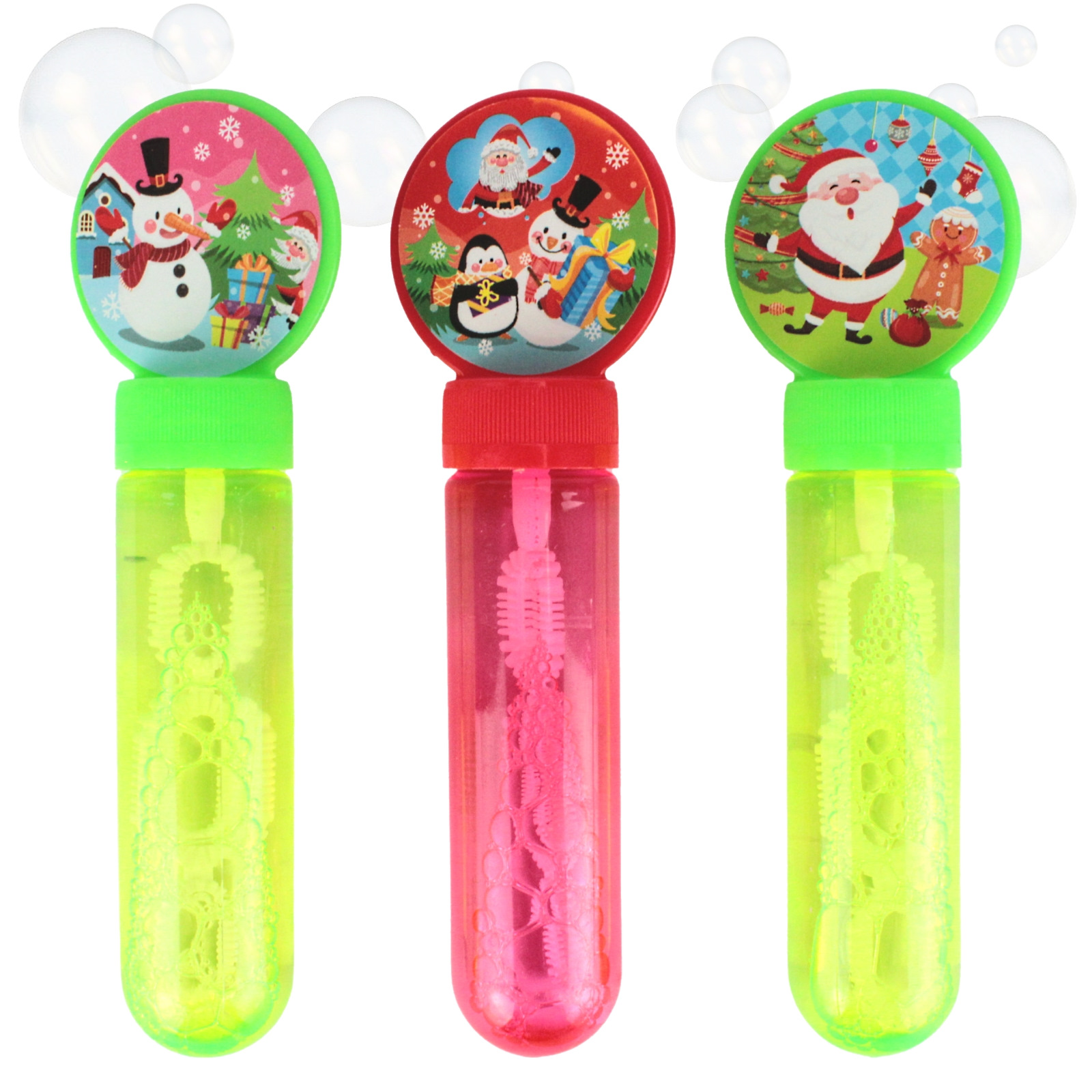 Pack of 3 Christmas Character Bubble Tubes