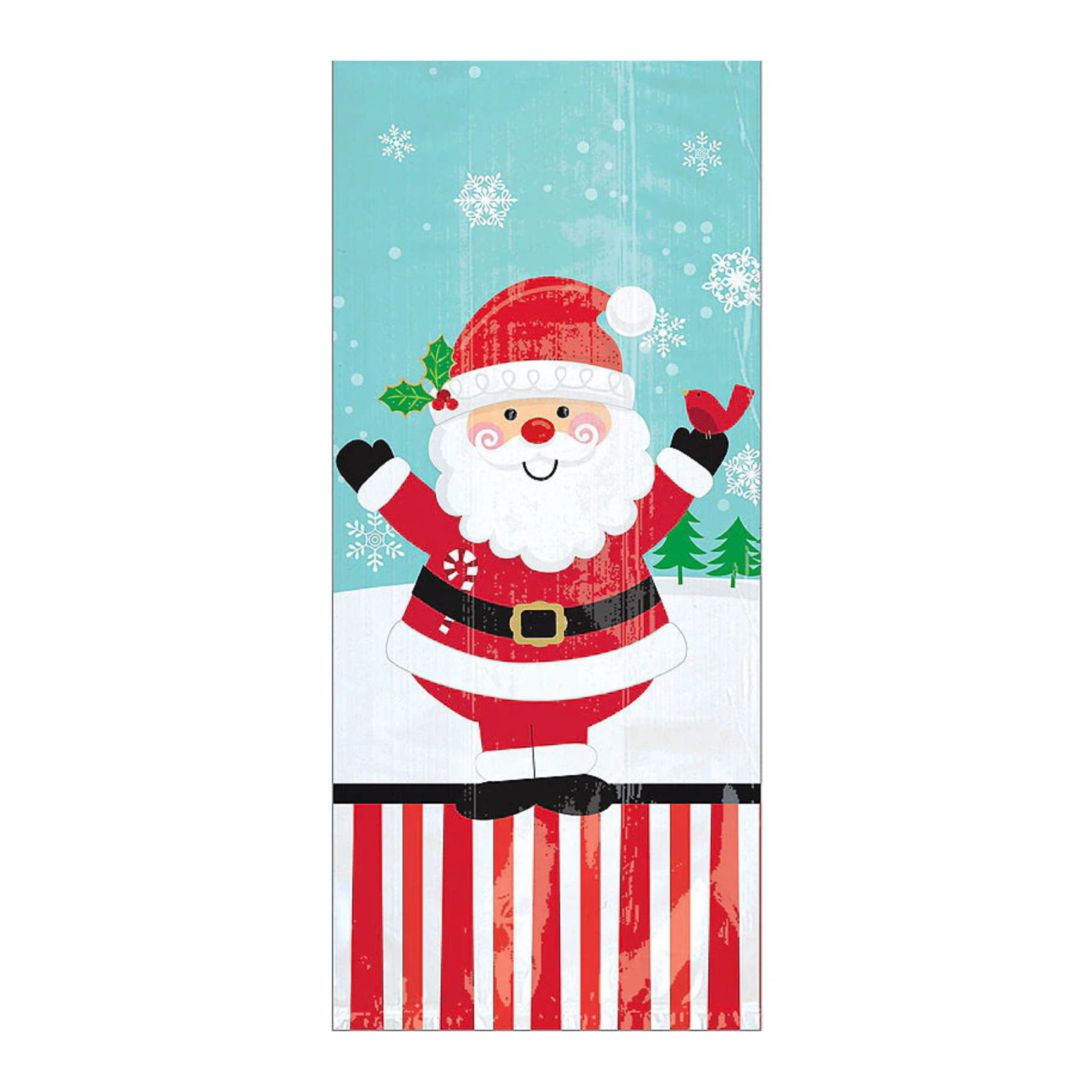 Jolly Santa Cellophane Treat Bags 24cm (Pack of 20)