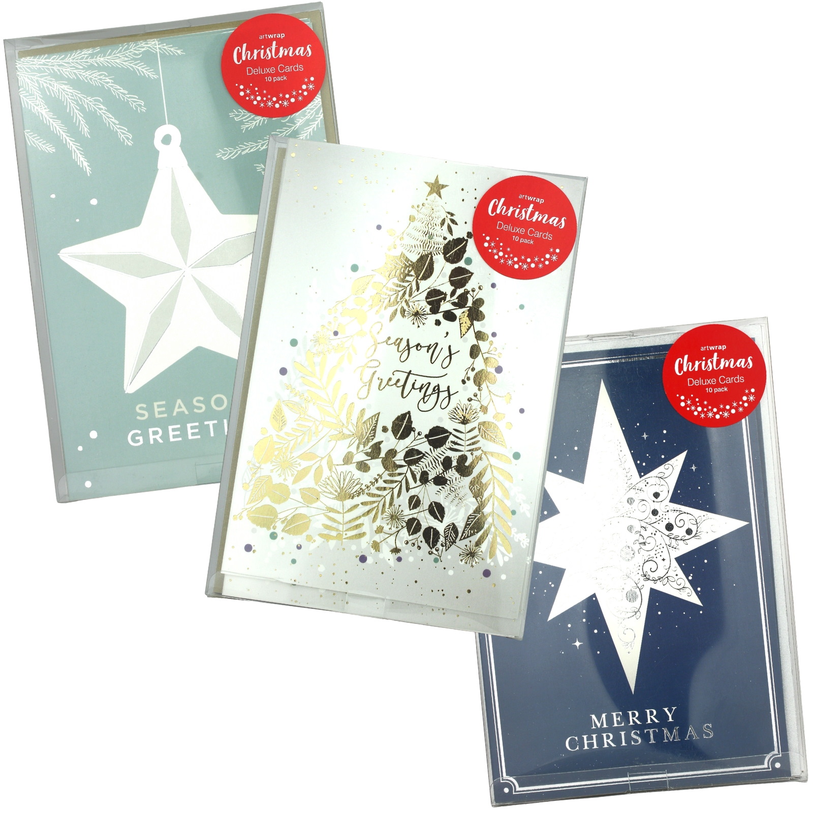 Festive Christmas Cards (Pack of 10) 