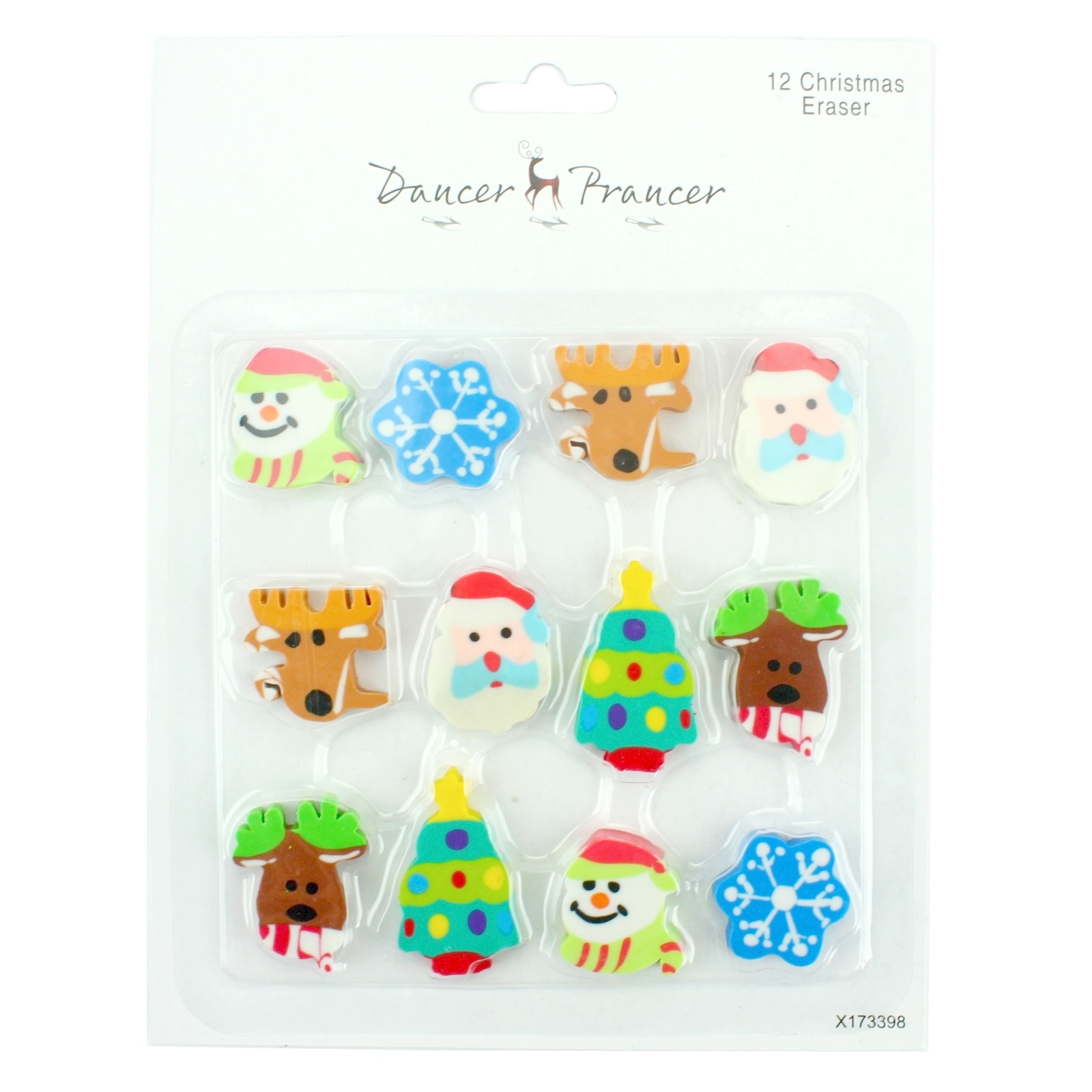 Christmas Erasers (Pack of 12)