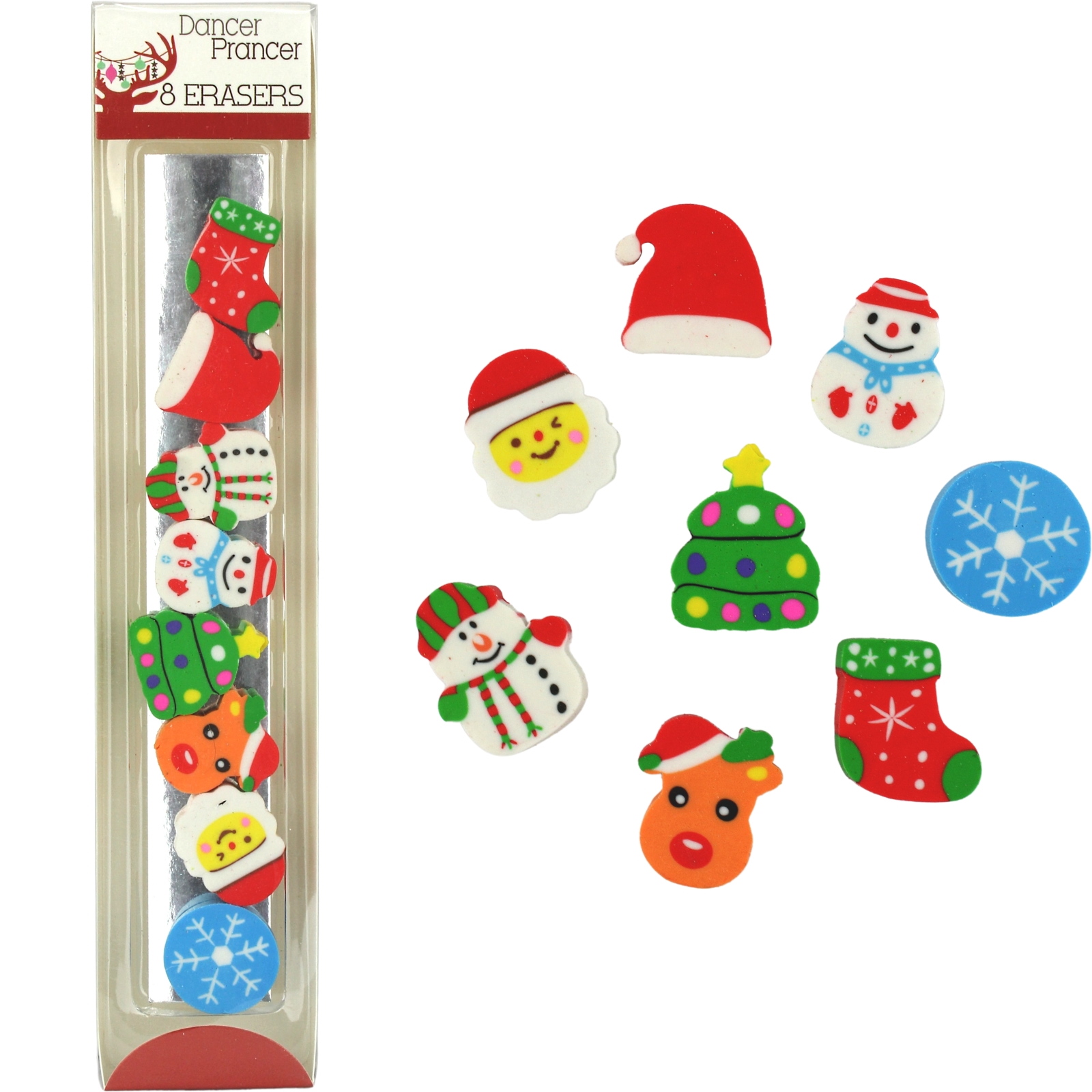 Christmas Character Erasers (Pack of 8)