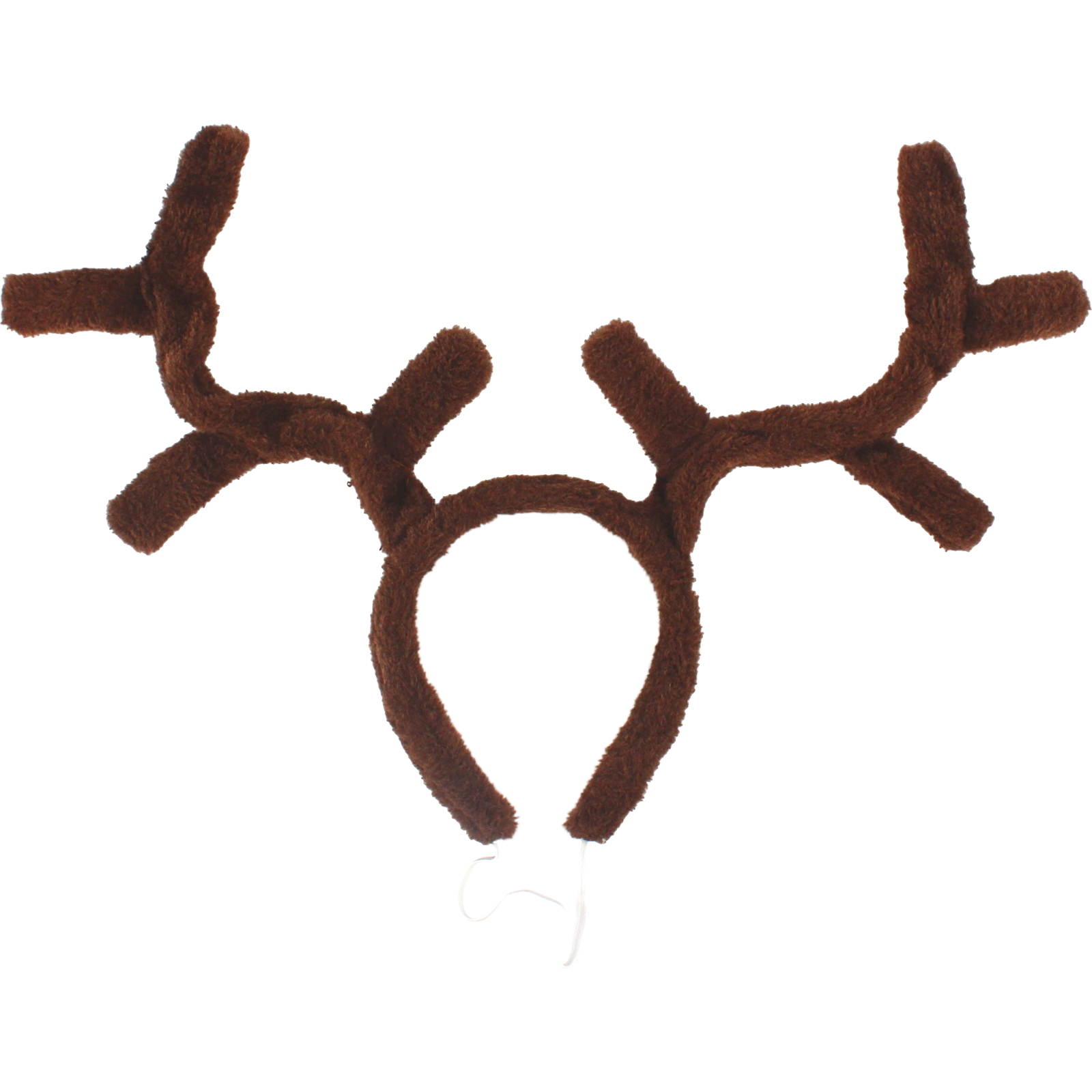 Plush Reindeer Antlers Headband With Chin Strap