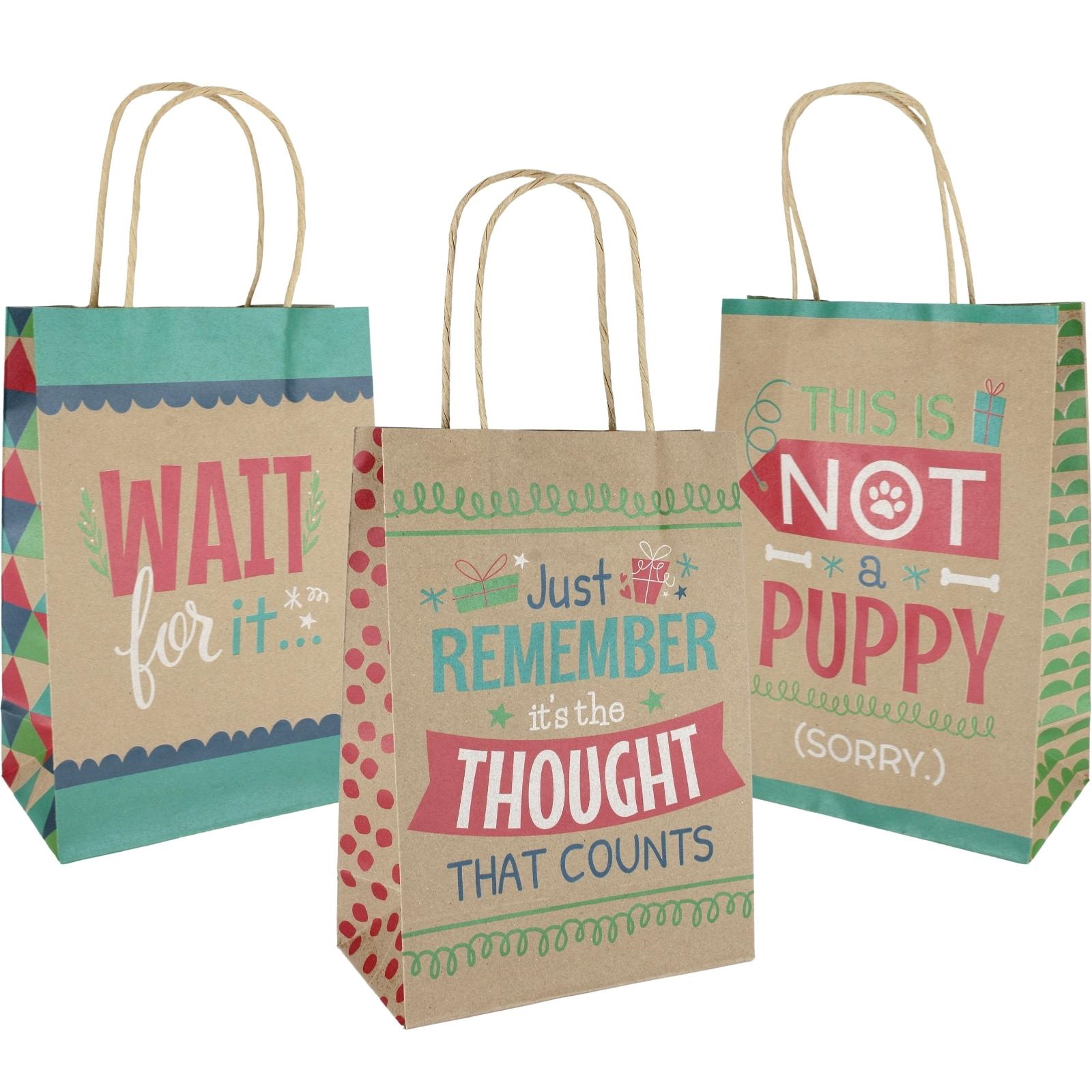 Christmas kraft gift discount bags