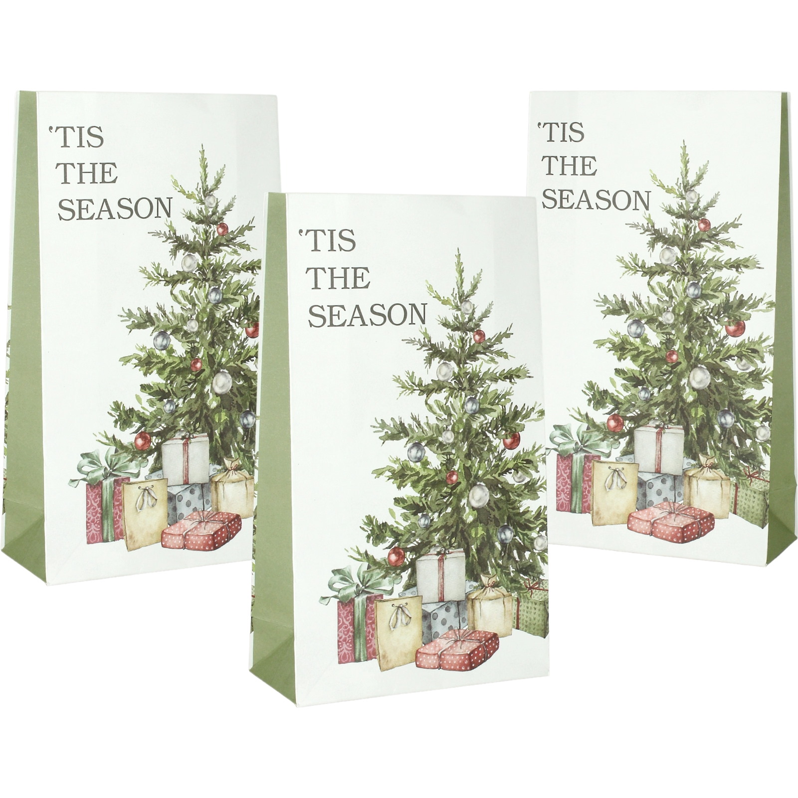 'Tis The Season Mini Paper Lolly / Treat Bags (Pack of 6)