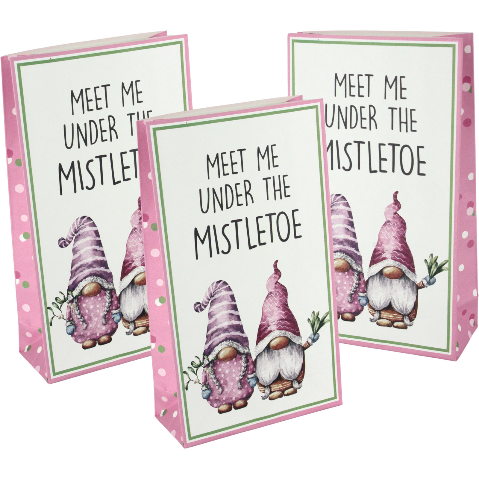 Meet Me Under The Mistletoe Paper Party Bags (Pack of 6) 