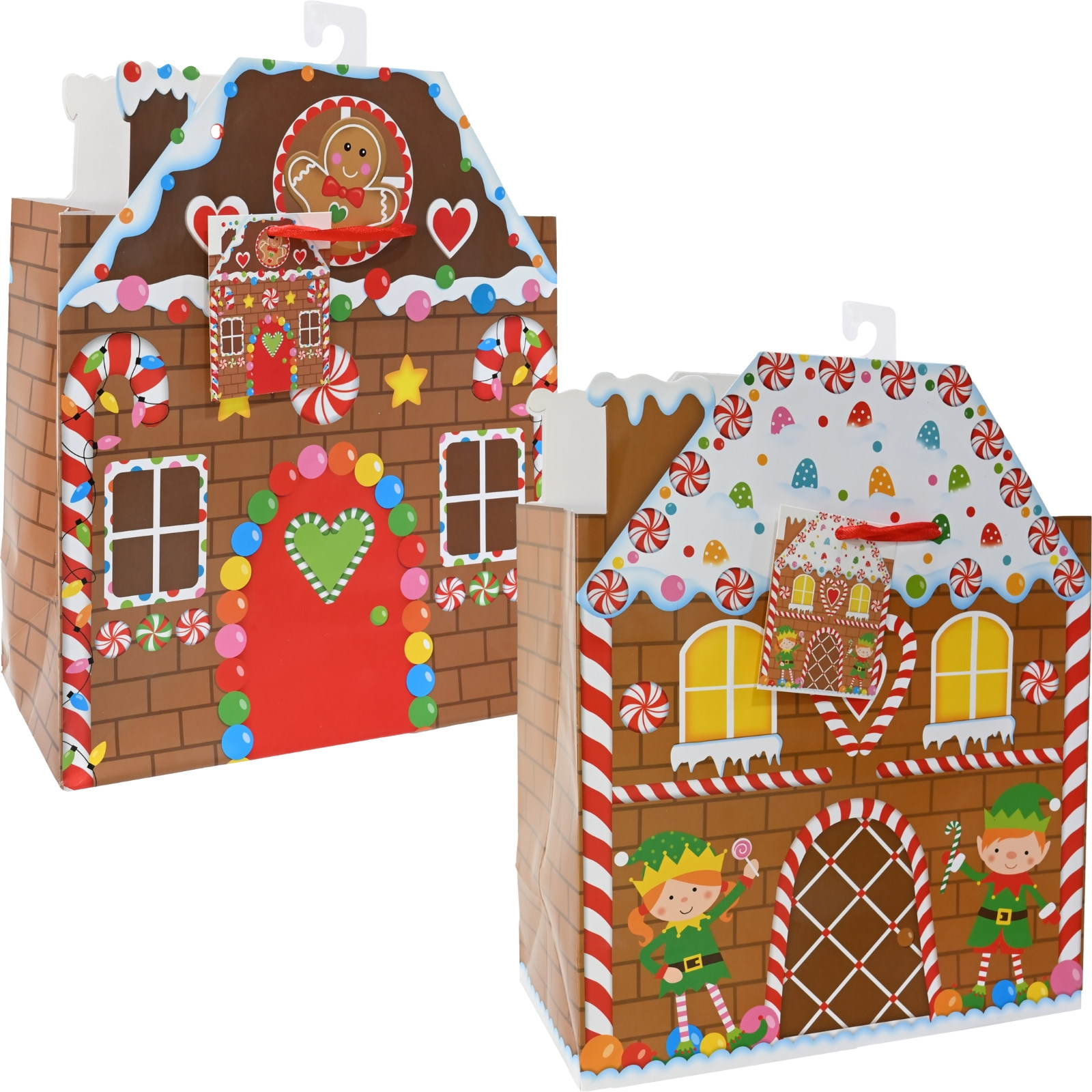 Gingerbread House Paper Gift Bag 30.5cm (1 Only)