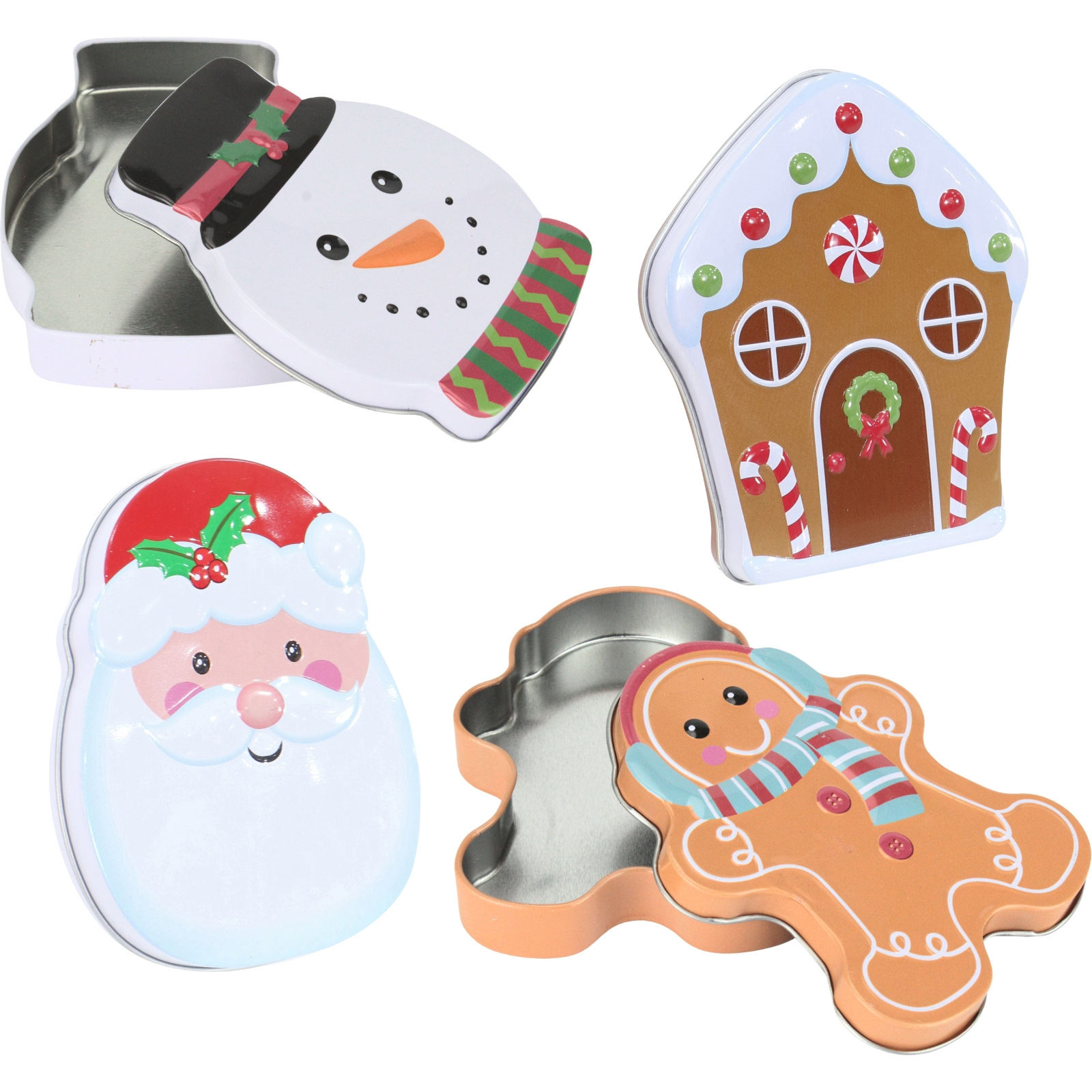 Christmas Character Tin with Lid 9.5cm (1 Only)