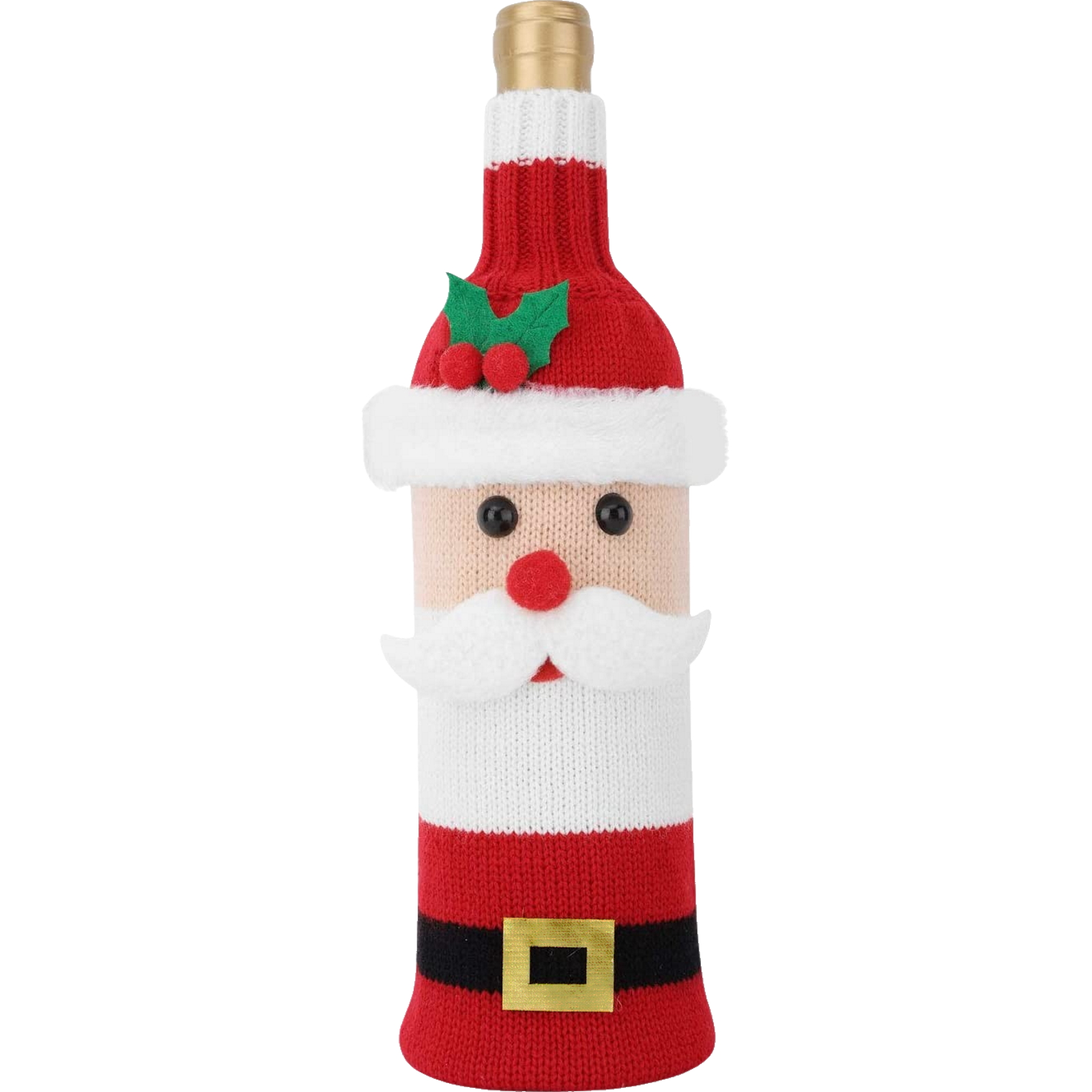 Woolly Santa Wine Bottle Cover