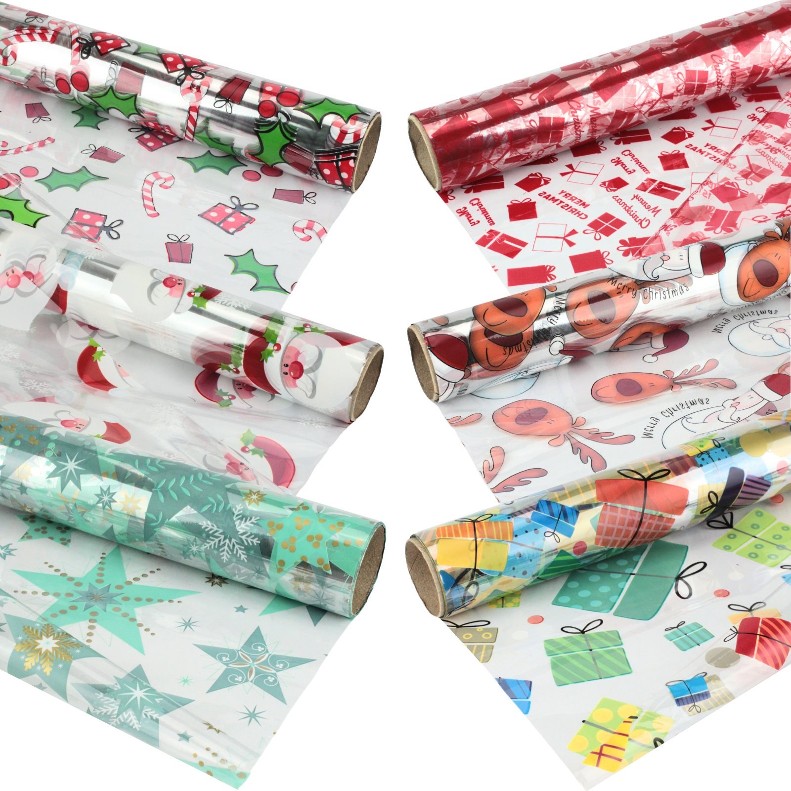 5m Roll Cellophane Christmas Wrap (1 Only)