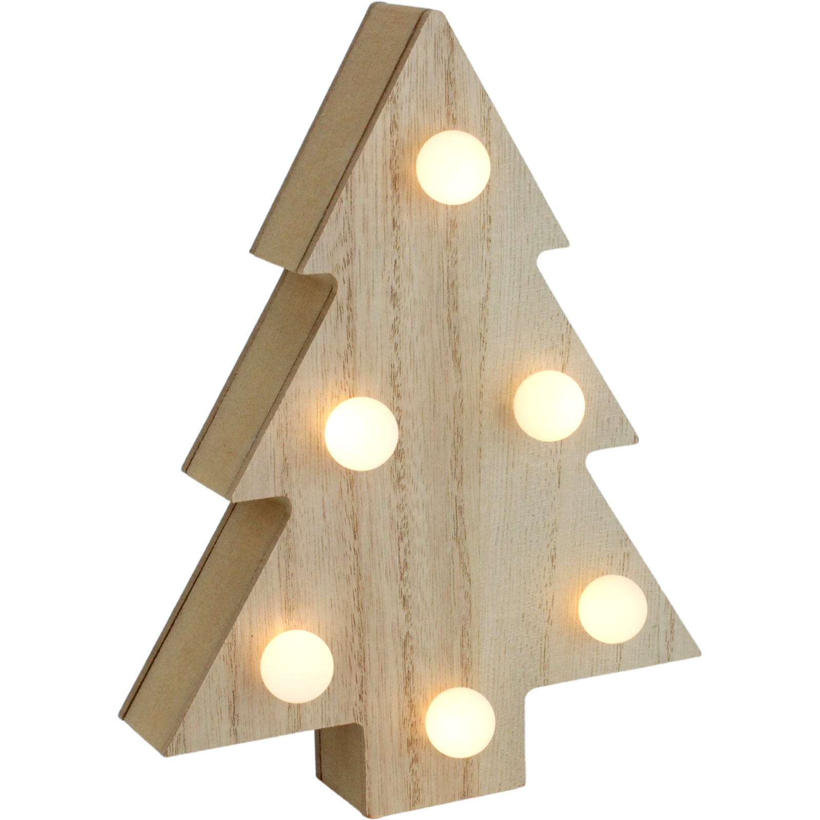 Light Up LED Wooden Christmas Tree 