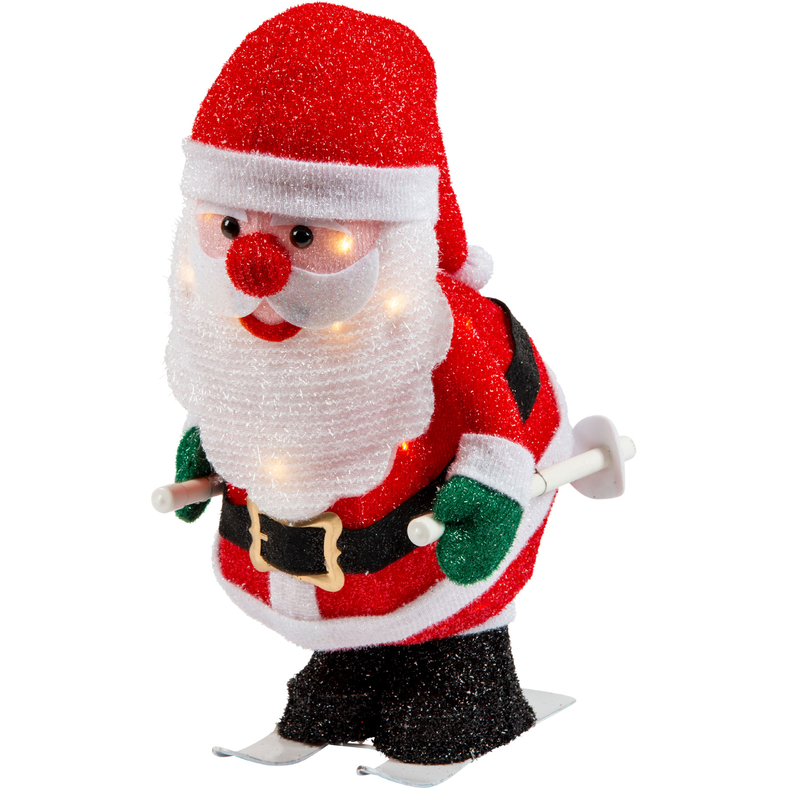 LED Skiing Animated Santa Warm White 50cm