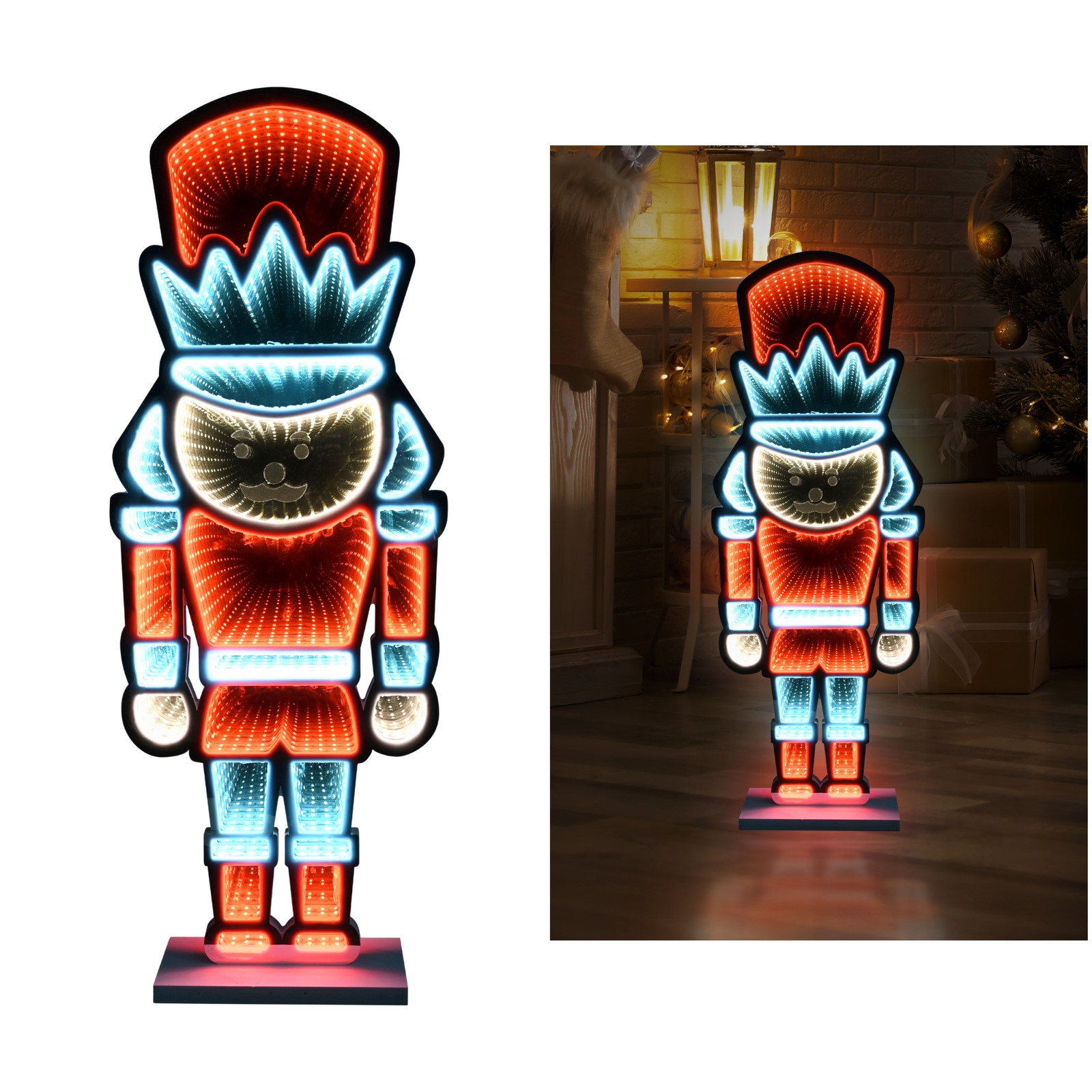 Infinity Nutcracker LED Christmas Light With Base 60cm