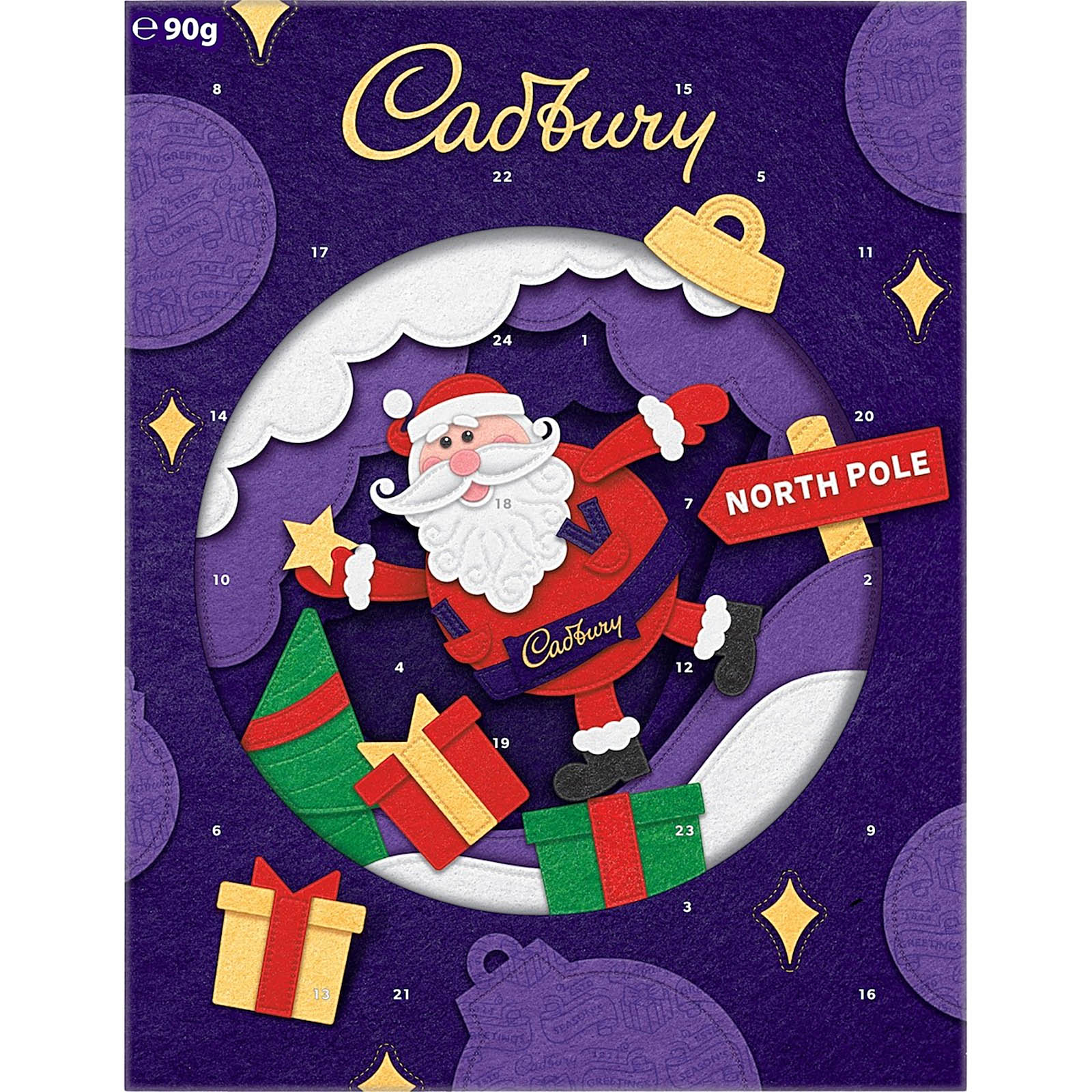 Christmas Advent Calendar Cadbury Dairy Milk Chocolate 90g