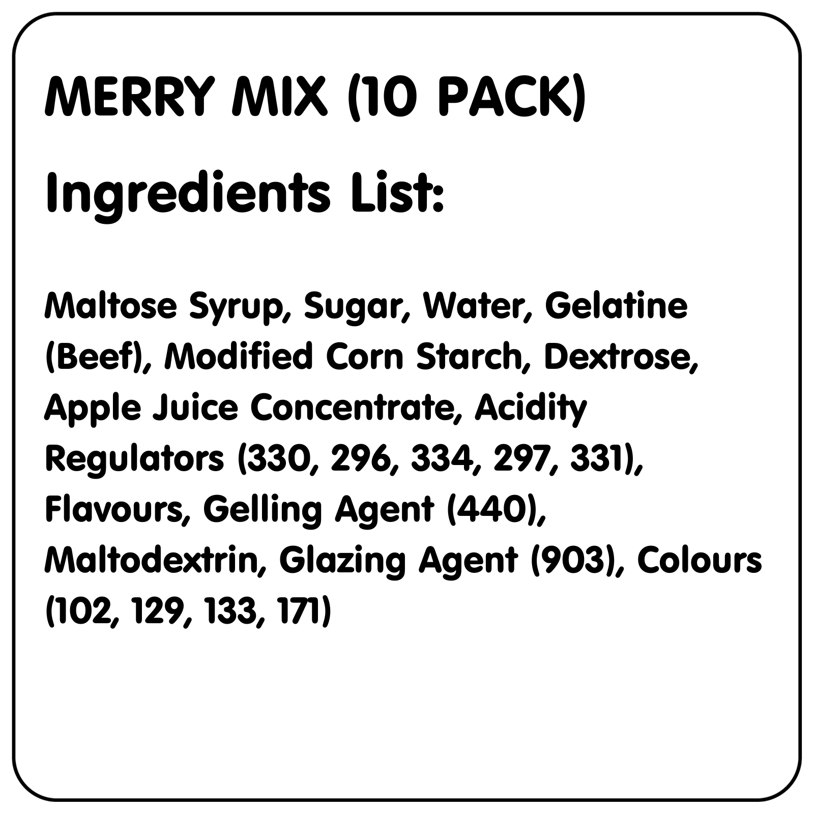 Mini Merry Mix Multipack (10 Pieces) Christmas Occasion & Event