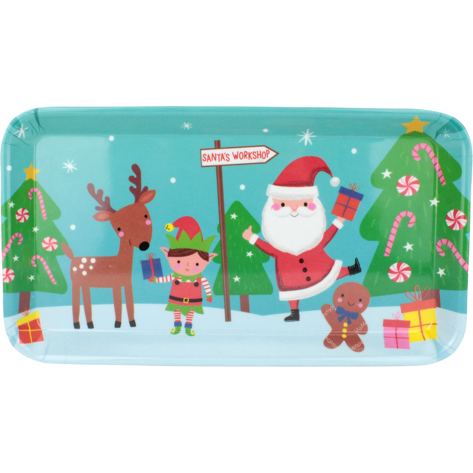 Santa's Workshop Melamine Appetizer Tray