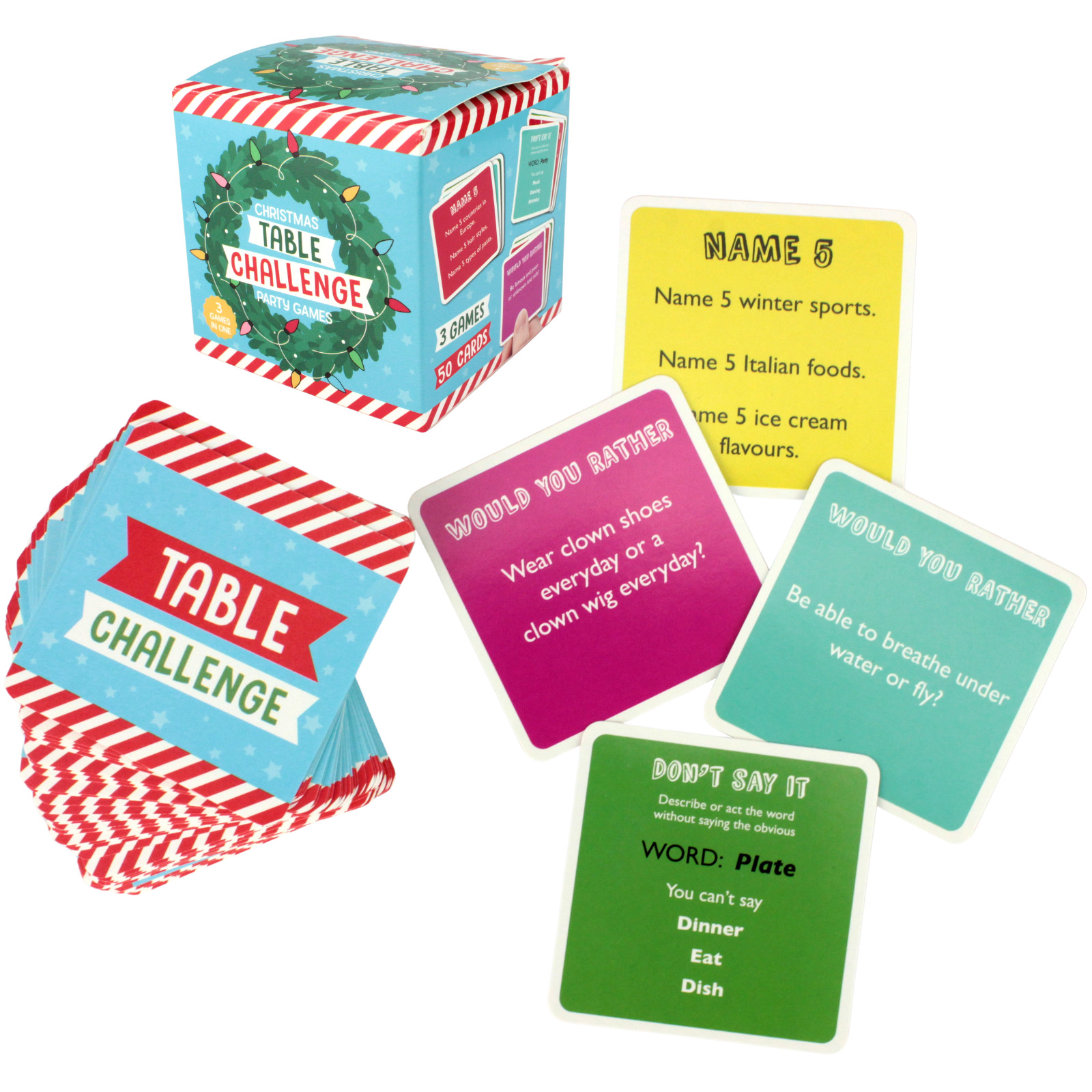 Christmas Party Games Table Challenge