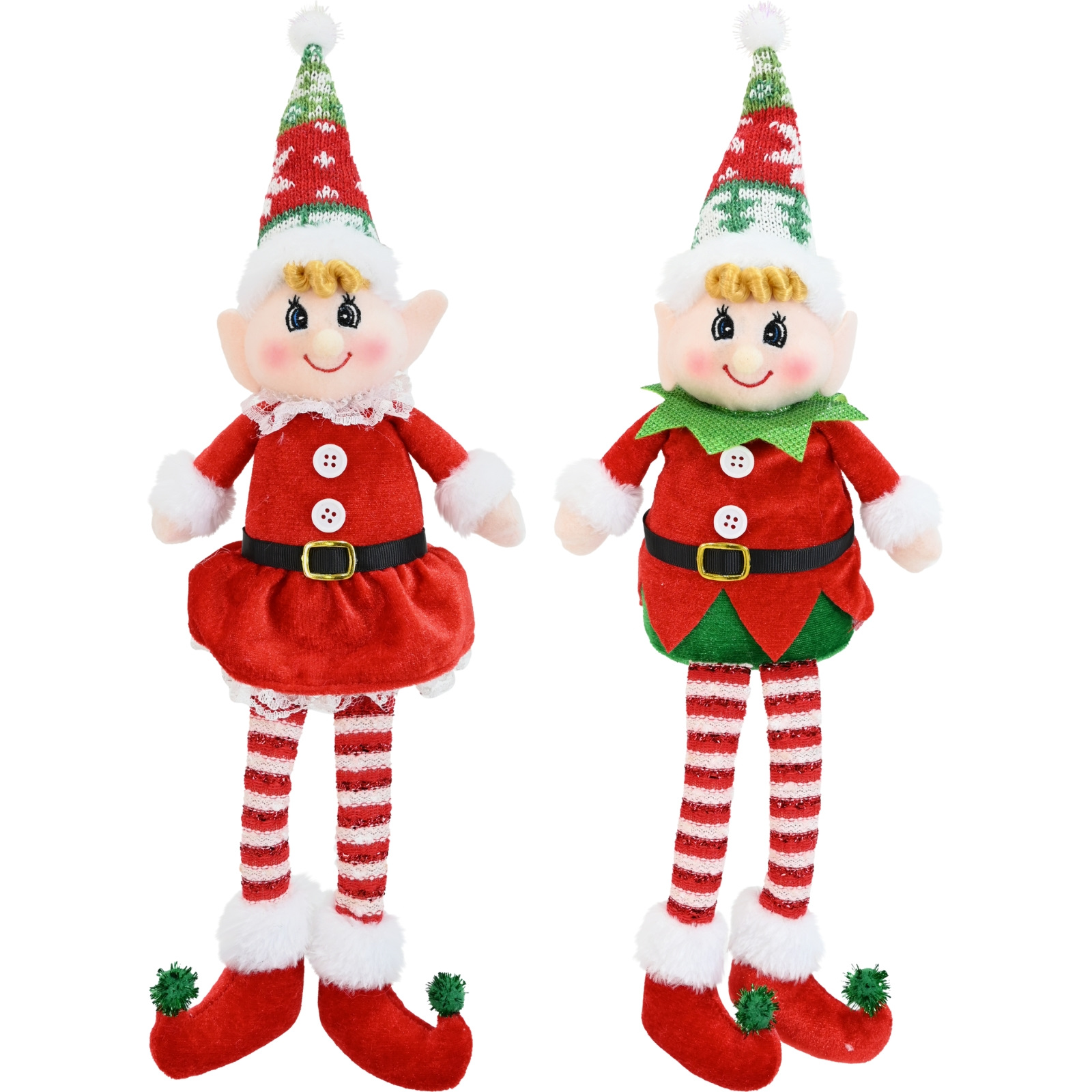 Festive Elf Sitting Doll (1 Only)