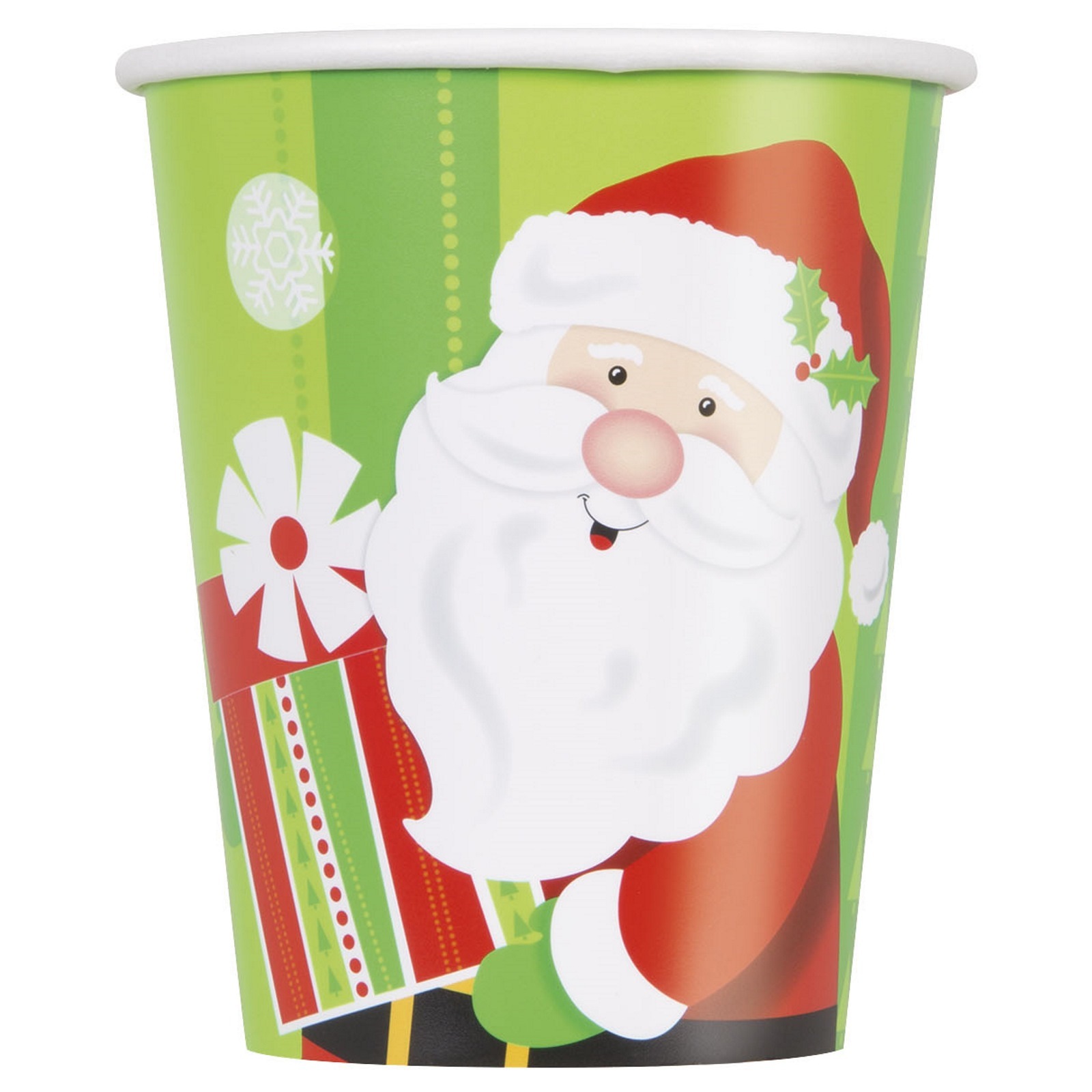 Happy Santa Paper Cups (Pack of 8) - Discount Party Supplies